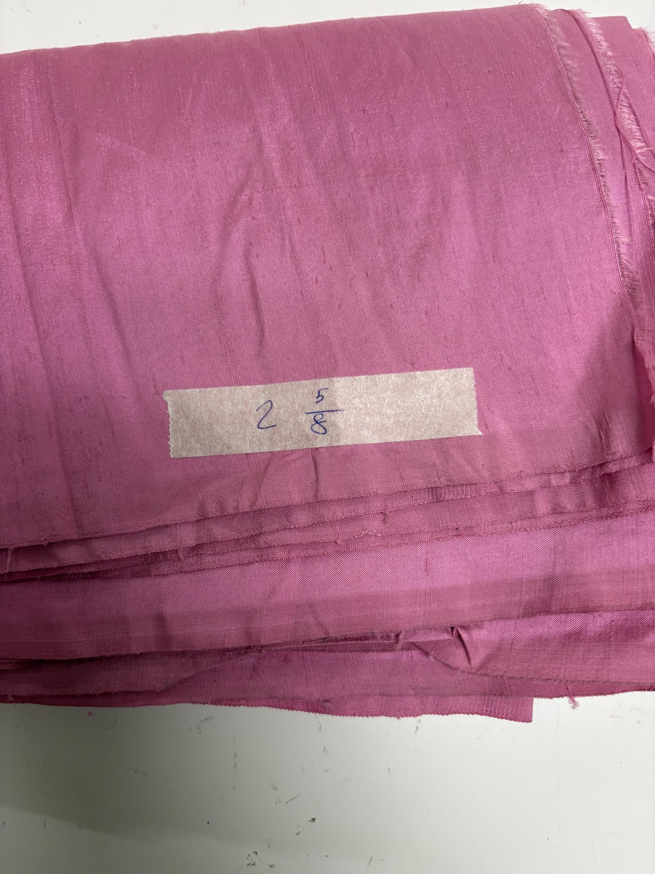 100% silk Dupioni Taffeta width 54" color Dusty Rose . Machine made, fabric has slubbed. more information in description. item # 2