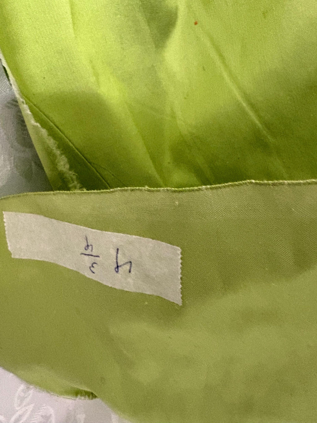 100% silk Dupioni Taffeta width 54" color lime sage. Machine made, fabric has slubbed. sell by 1 yard increment continuous. item # 1