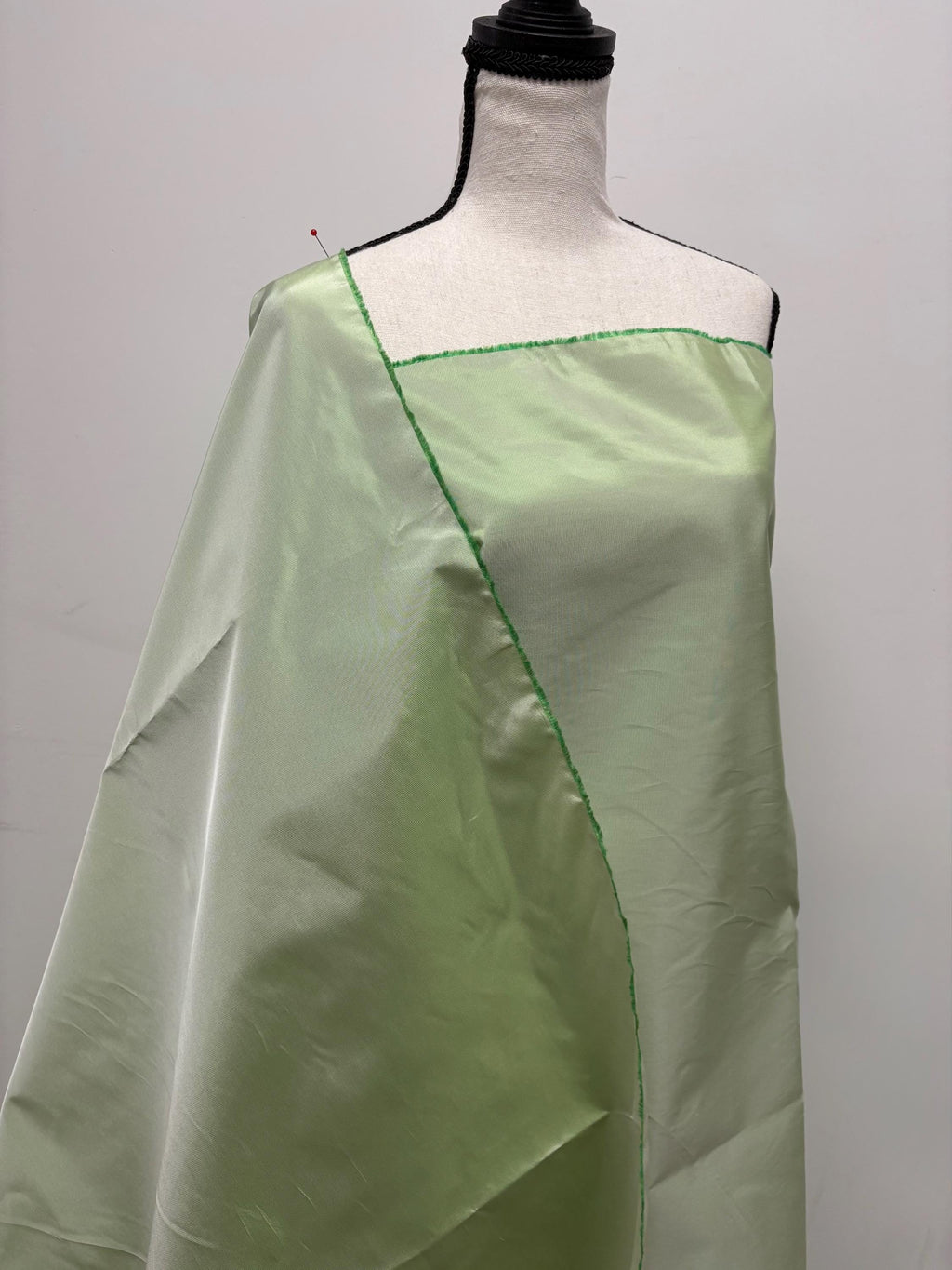 Lt. sage Taffeta fabric . Two tone fabric width 58" polyester fabric made two color green and white. item # 115