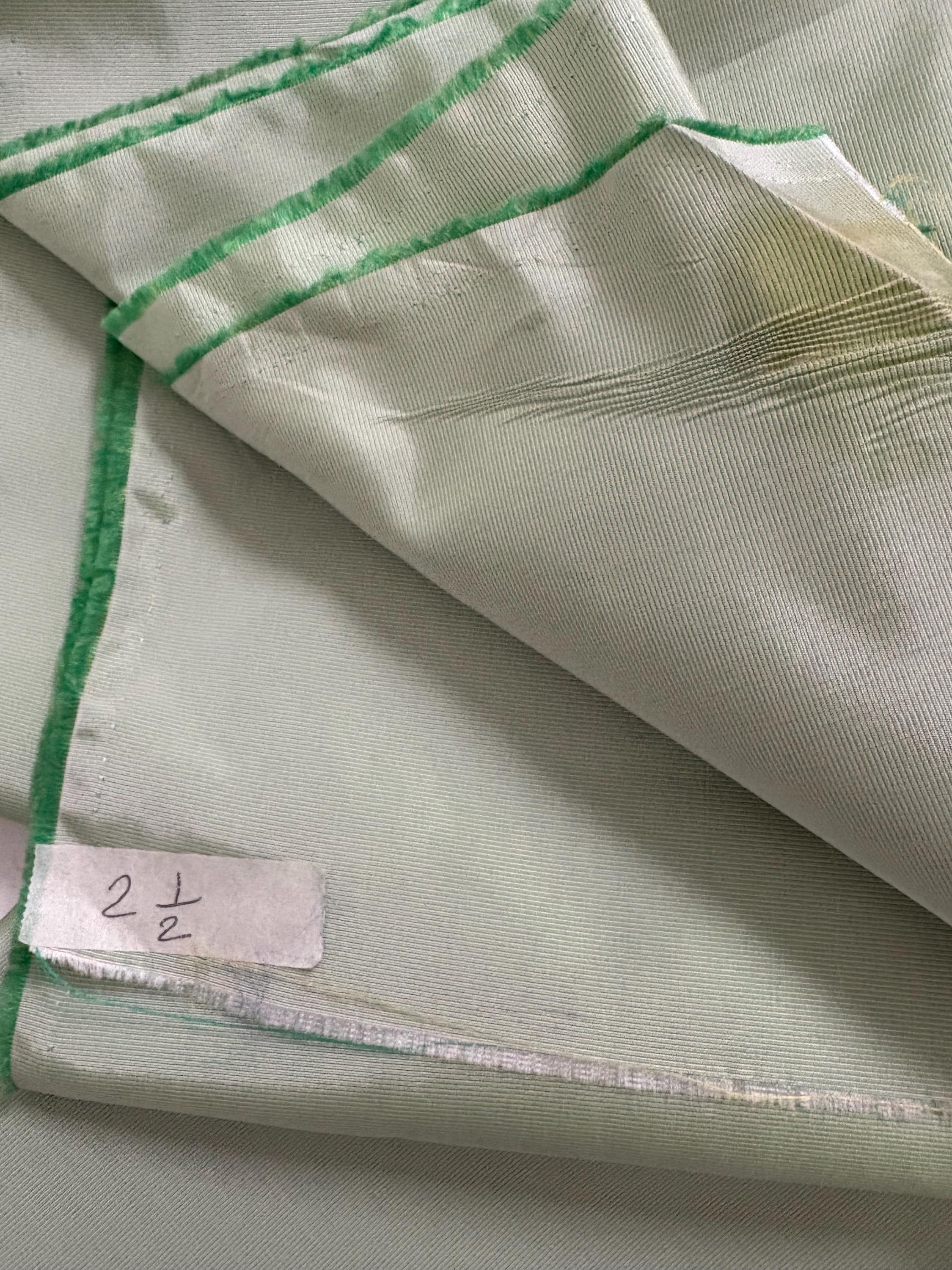 Lt. sage Taffeta fabric . Two tone fabric width 58" polyester fabric made two color green and white. item # 115