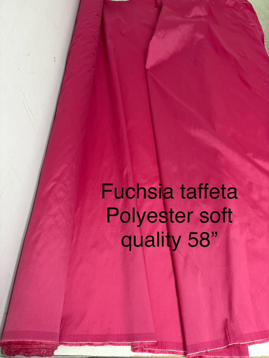 A 2 yards cut Fuchsia Taffeta fabric . width 58" polyester, great for party dress. FREE sample. cut by 2 yards increment continuous.