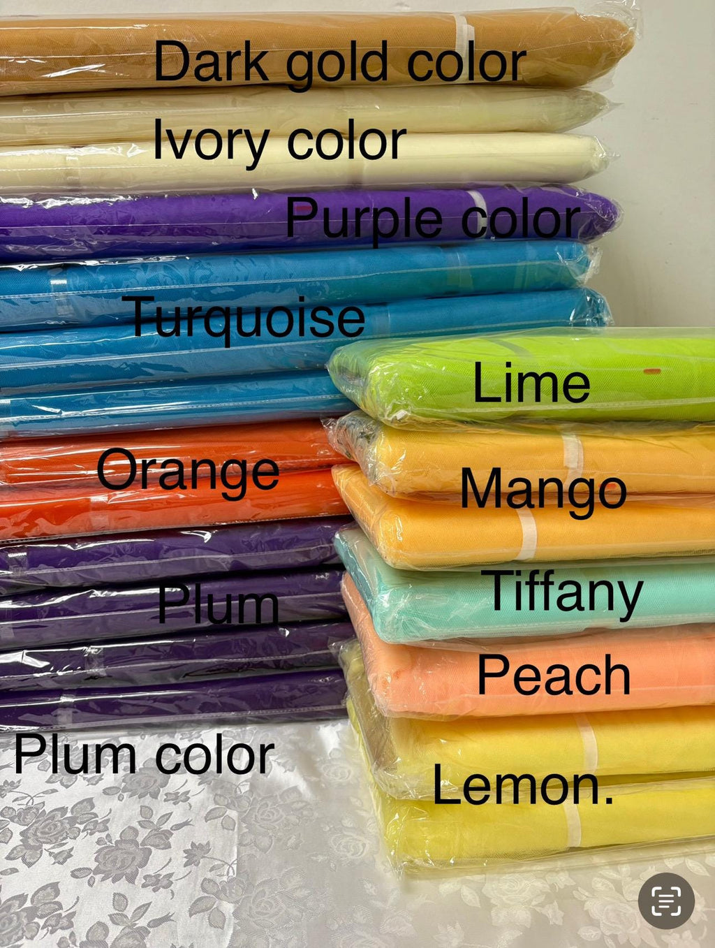 Tulle Fabric - Variety of colors - 54" Width - 40 yards bolt