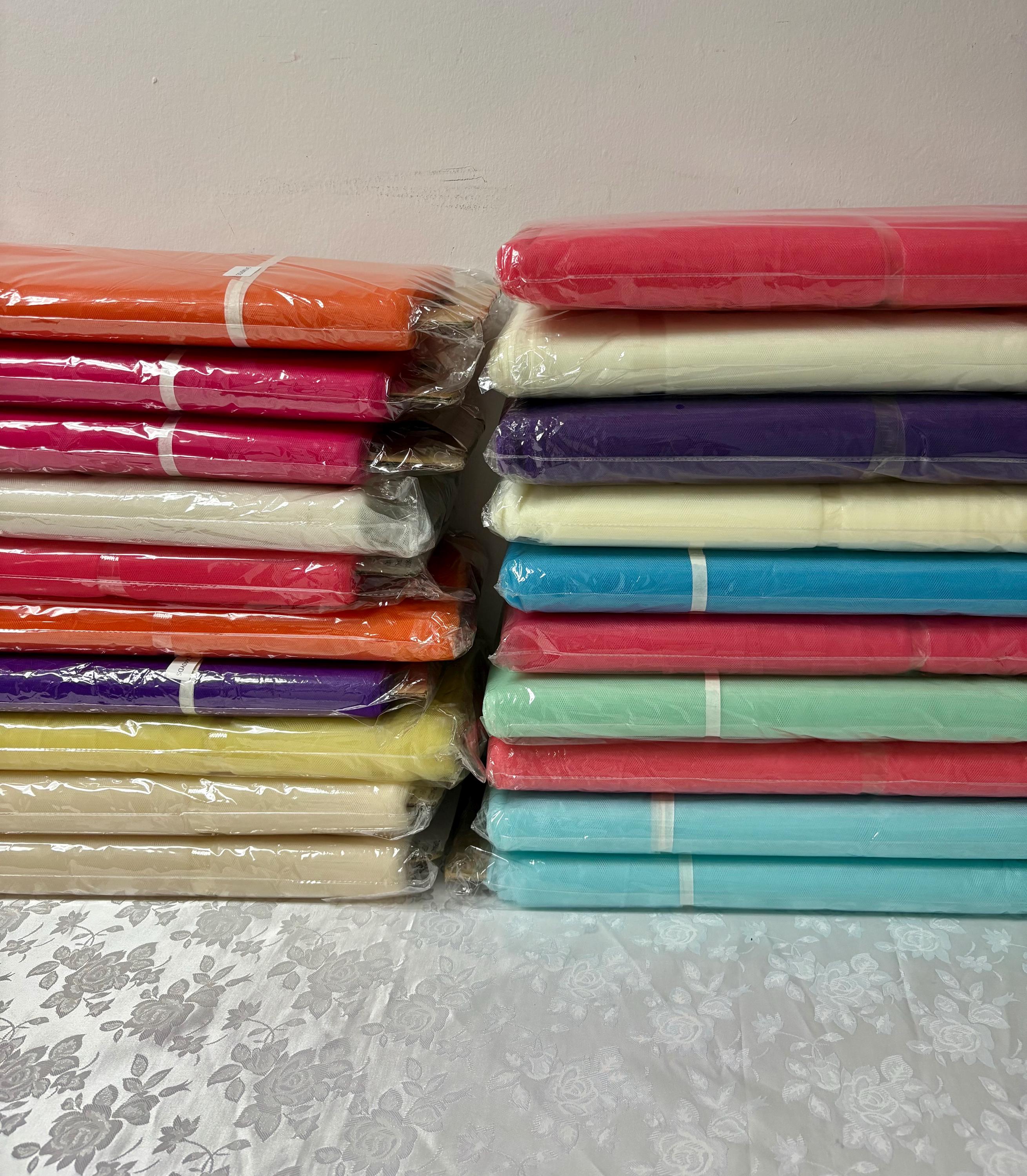 SALE:1 bolt 40 yards Tulle 54". Tela de tul. sell by 40 yards per bolt,double fold, use for craft fabric. wedding vale and tutu.