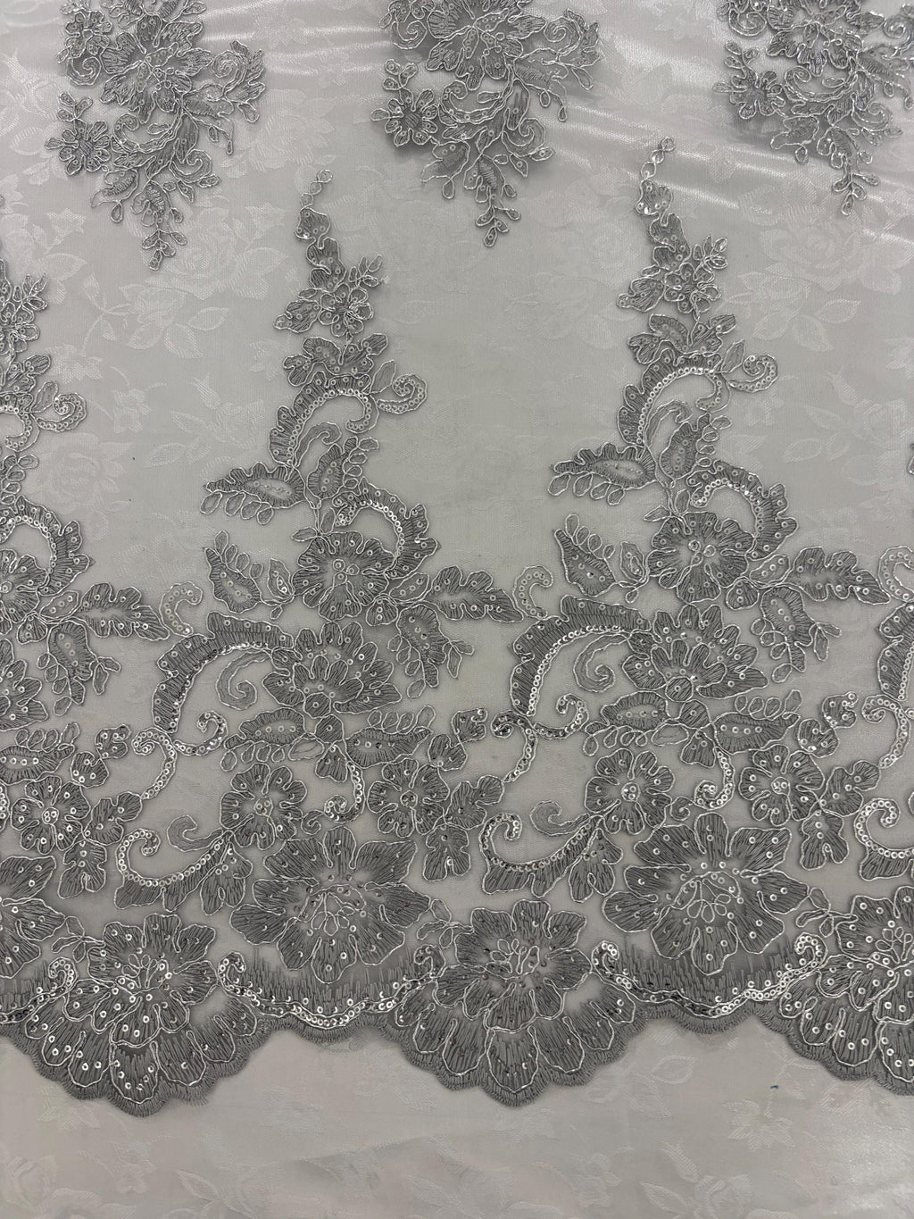 Lace fabric - Grey - 49/50" Width - Design US50