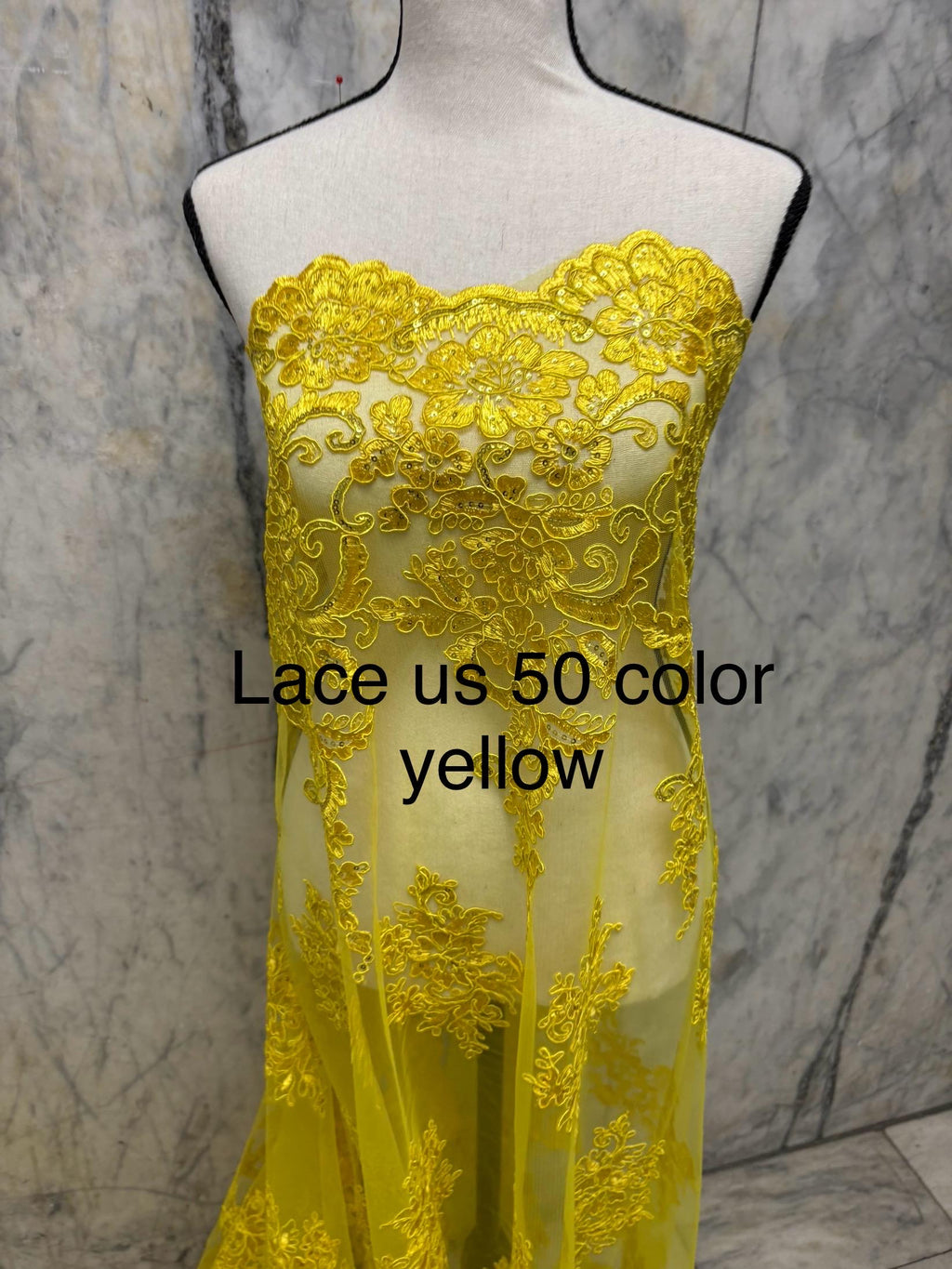 Lace Fabric Design US50. Double scalloped sequence embroidered width 49/50 inches. free sample shop with confidence.