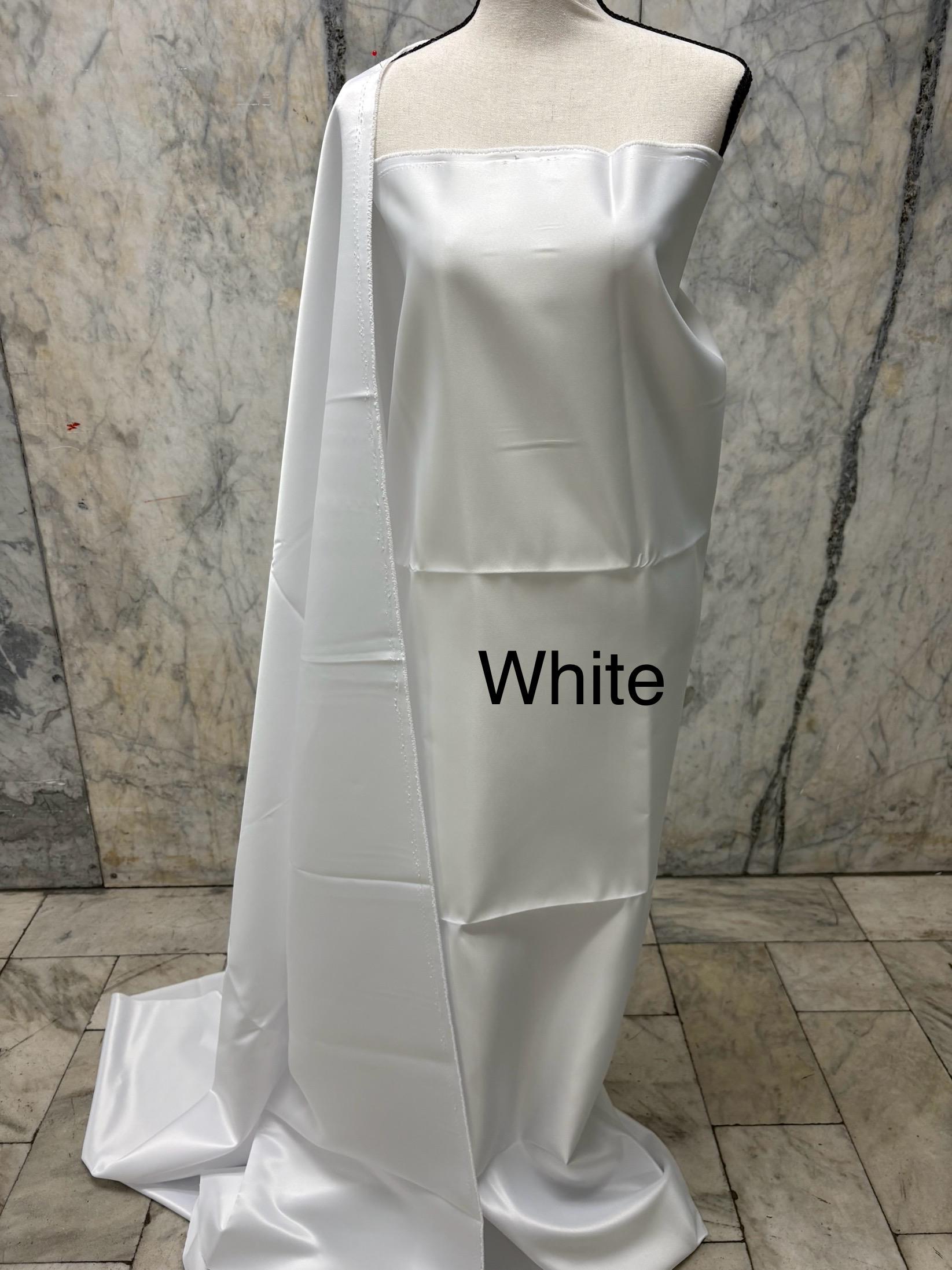 Dull Bridal satin Width 58/60" Polyester.