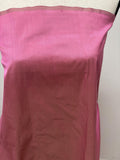 100% silk Dupioni Taffeta width 54" color Dusty Rose with green sheen. Fabric has slubbed. Check description. Item # 2259-2. NAS.