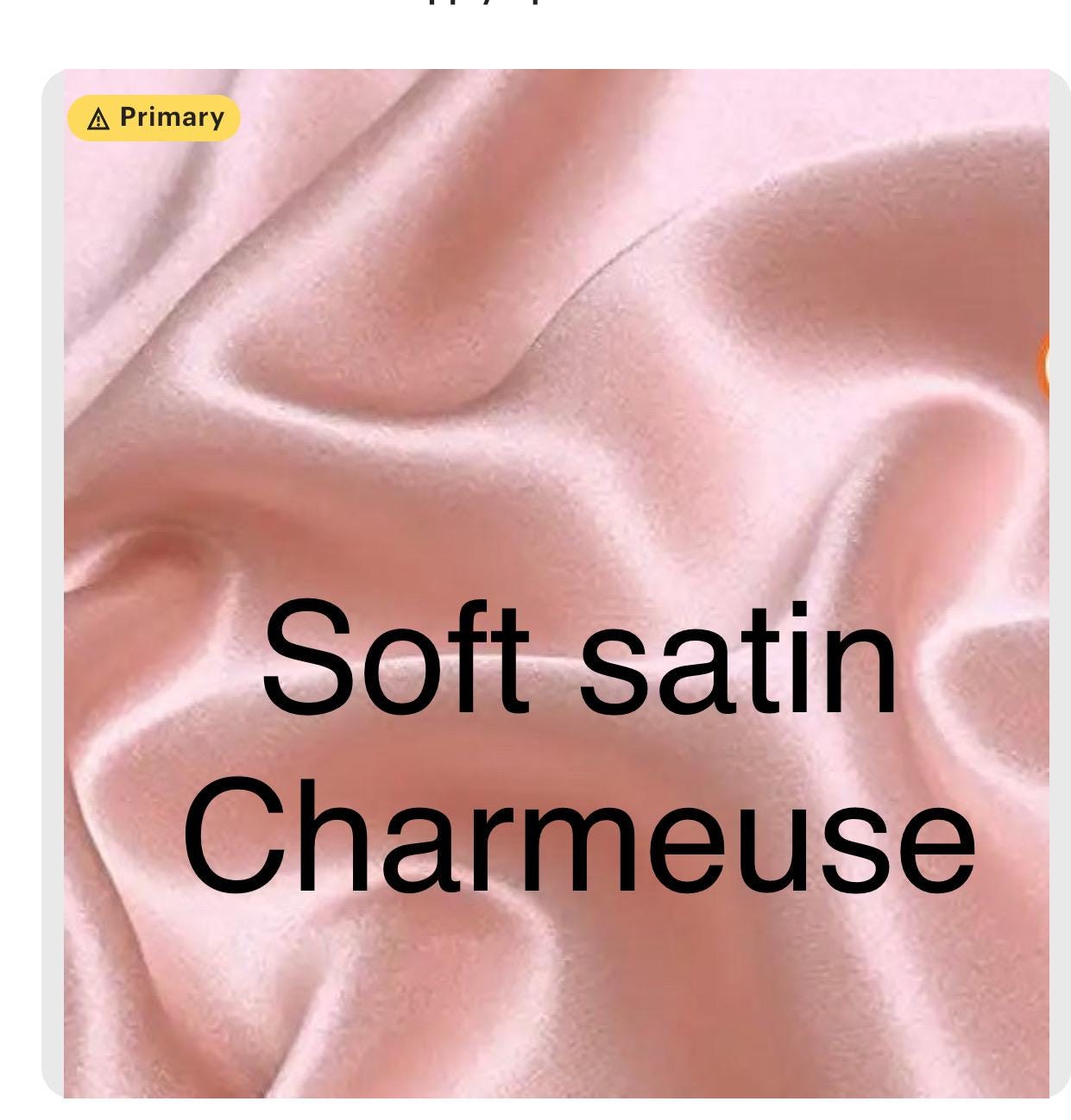 Pink Silky soft satin Charmeuse Satin, width 58/60" 100% polyester suitable for lingerie.