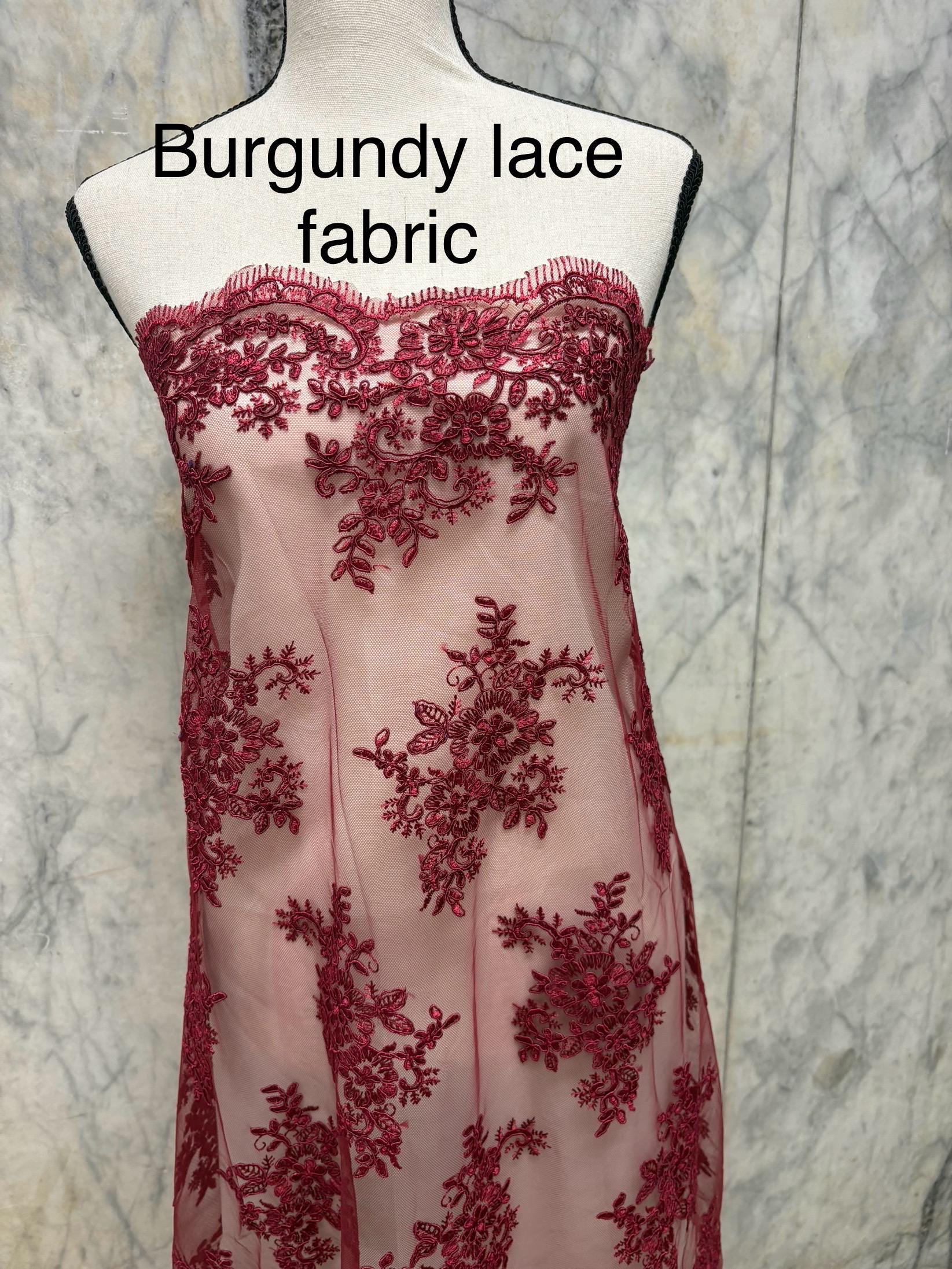 Dusty Rose Lace Embroidery double scalped width 48/49" polyester. design yx4357-2. shop with confidence ask for free sample.