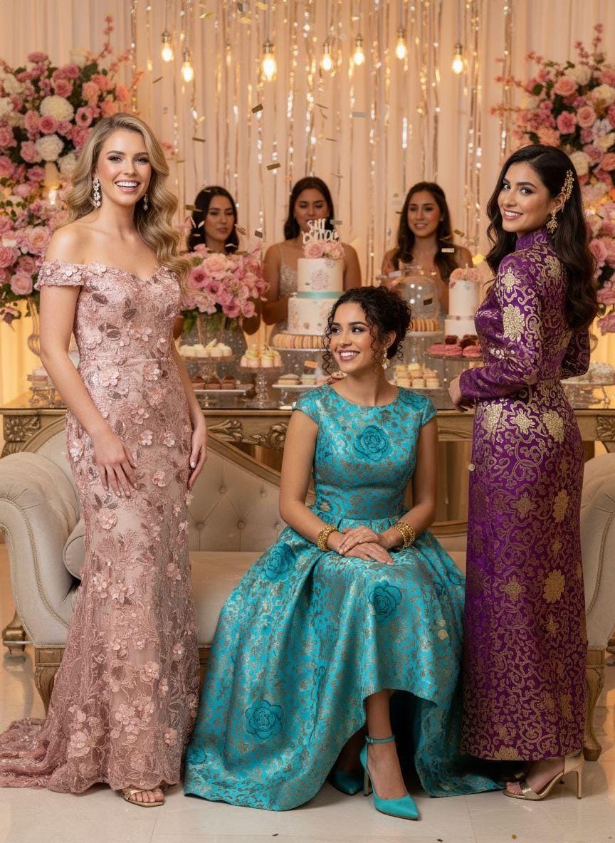 Pink Lace fabric design 3D sequence embroidery double escalope width 49/50". sell by 1 yard increment.