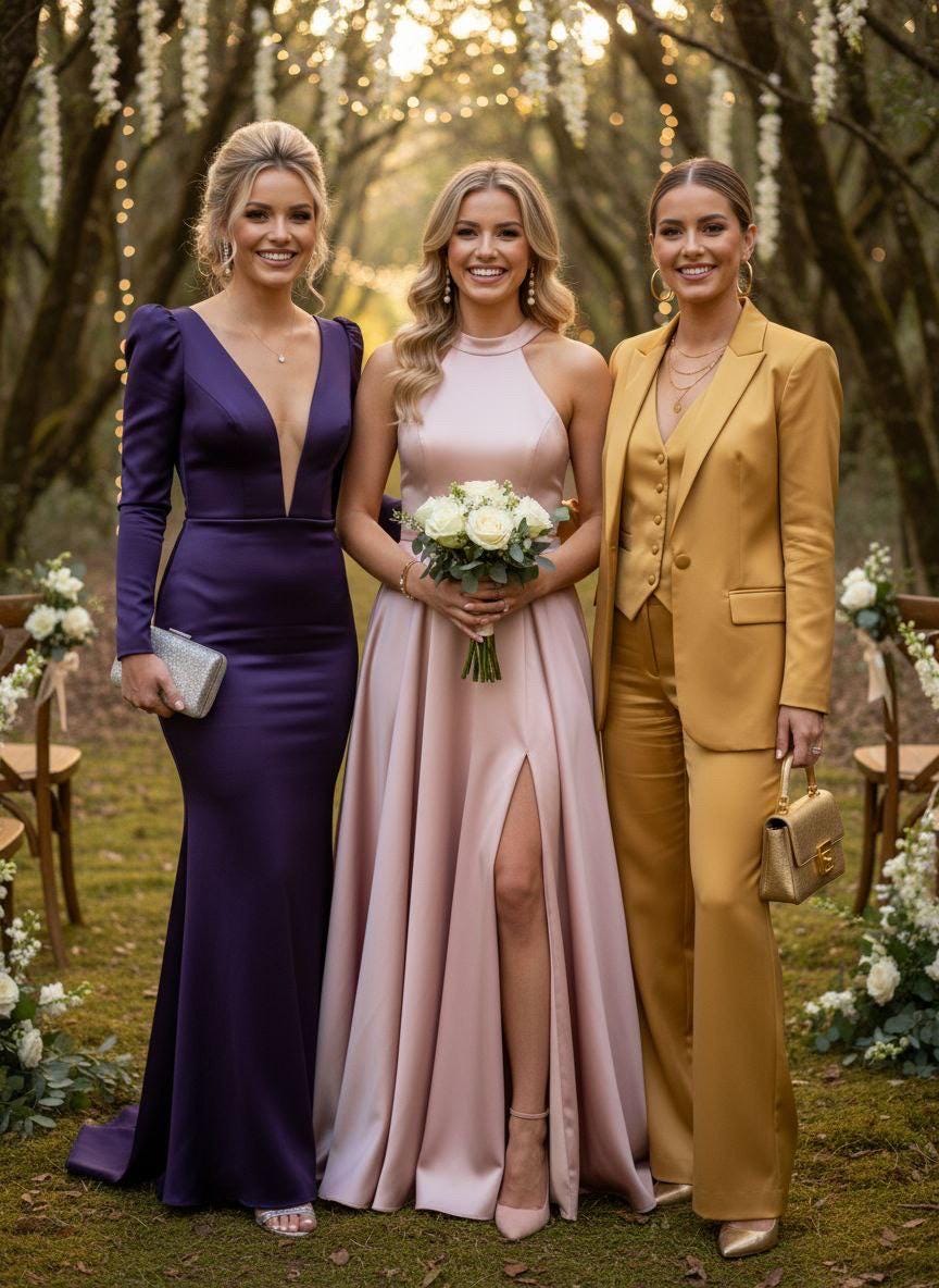 Purple dull satin fabric, 58/60” wide, made of polyester – an excellent choice for gowns.