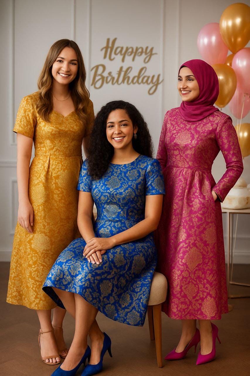 Fuchsia and gold brocade fabric, 36” wide – also known as Asian satin or Oriental Chinese embroidered brocade.