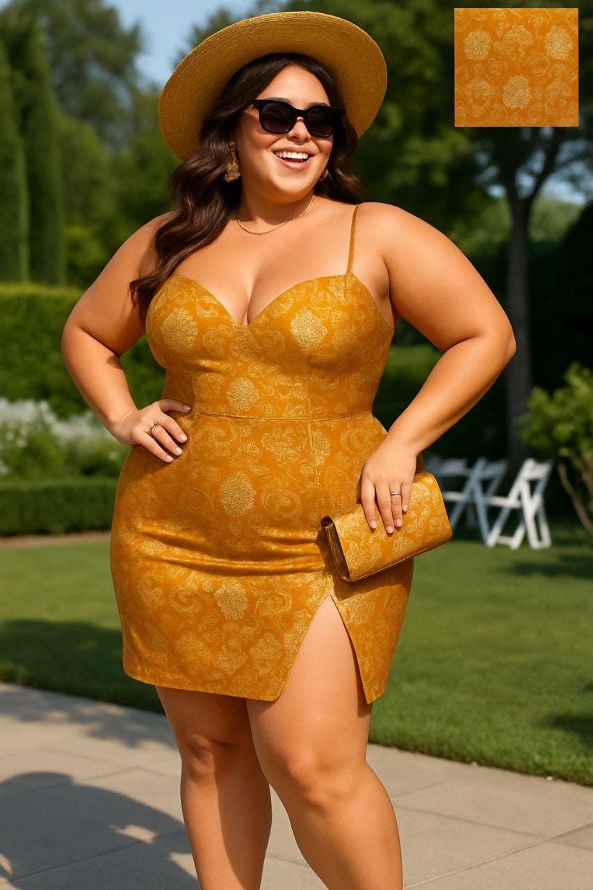 Gold brocade fabric, 36” wide – also known as Asian satin or Oriental Chinese embroidered brocade.