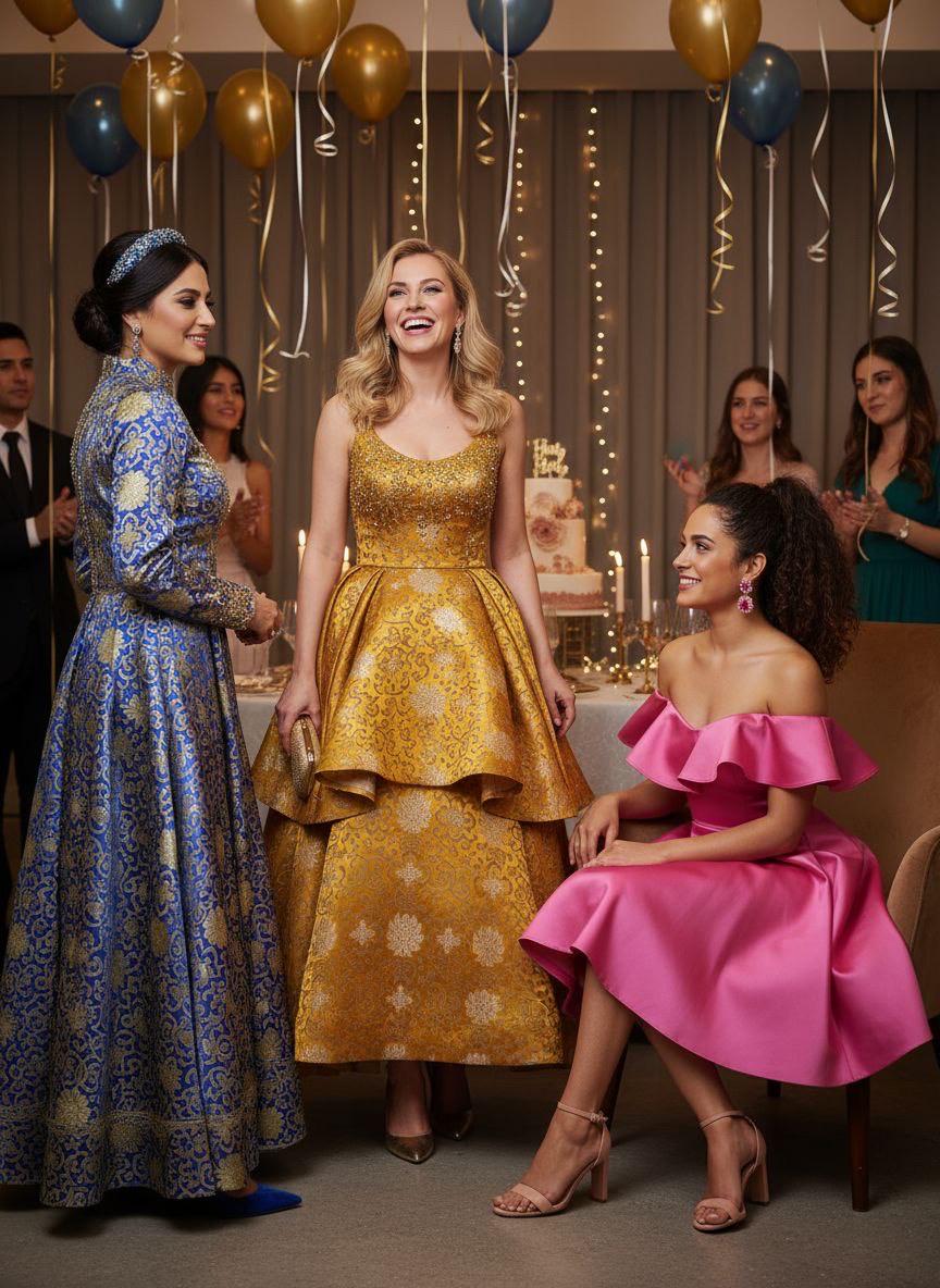 Gold brocade fabric, 36” wide – also known as Asian satin or Oriental Chinese embroidered brocade.