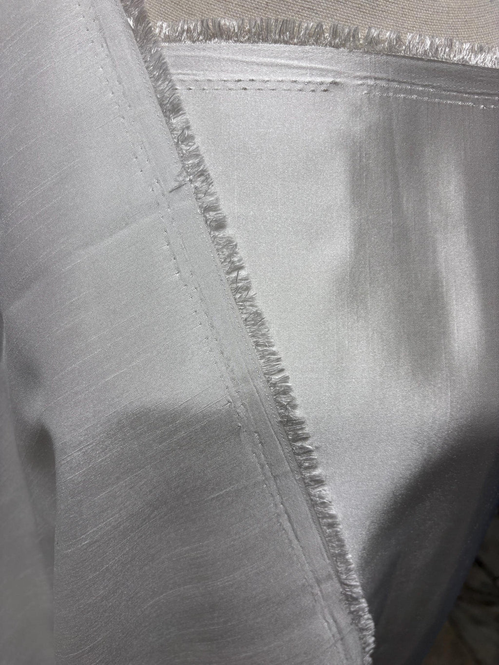 A 3.5 yards Diamond white satin shantung fabric, double sided fabric width 58 inch. polyester