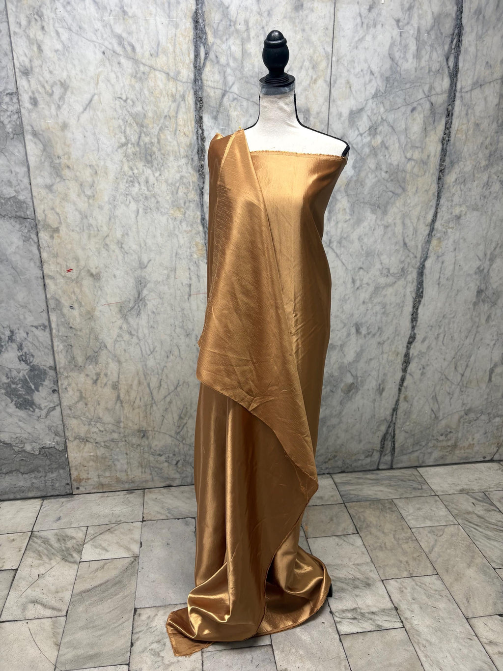 2 Yards Poly Satin Shantung Fabric - Gold - 58" width
