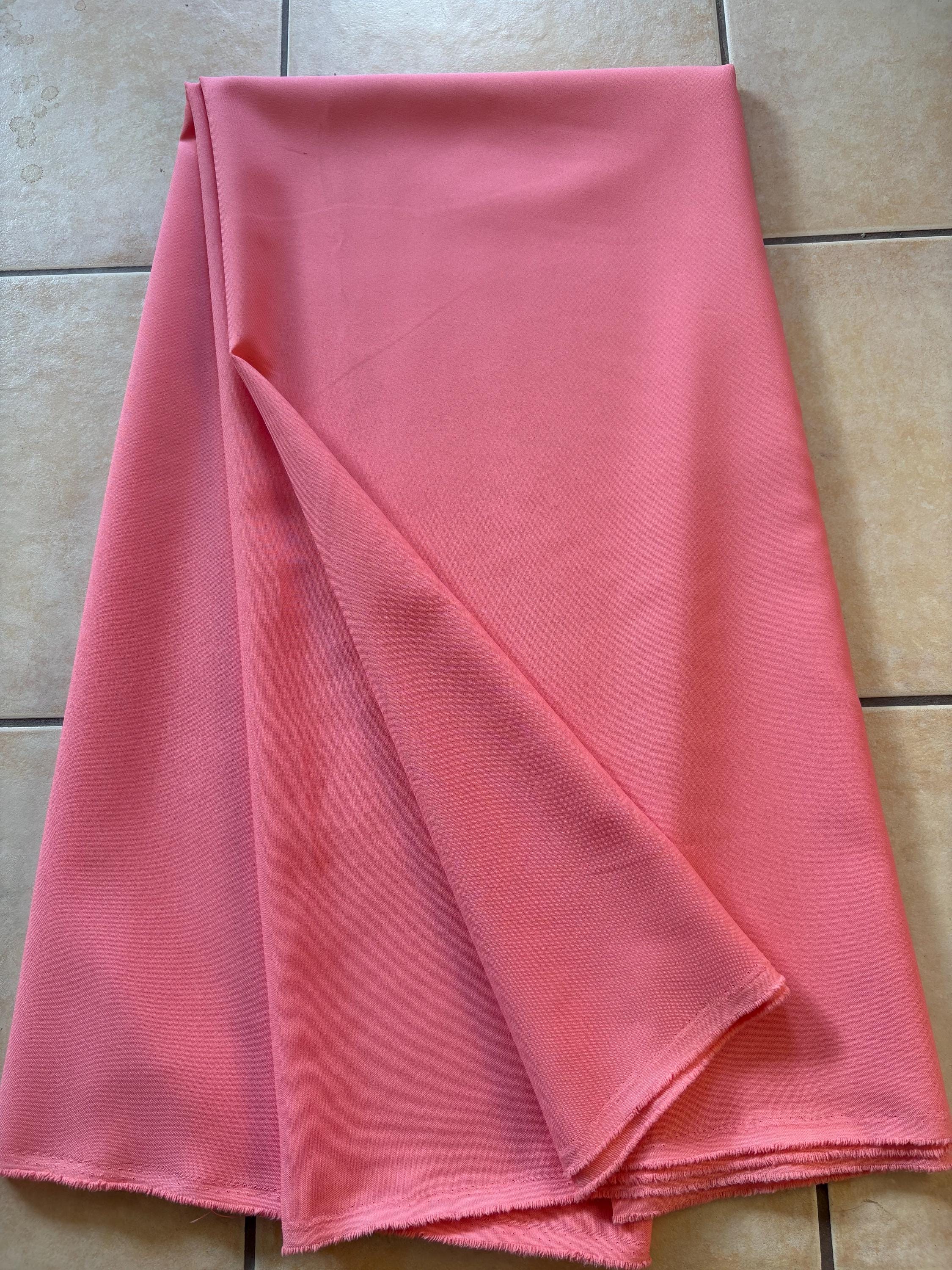 A 3 yards cut Poplin fabric color coral, polyester, 58/60", shop with confidence with free sample.