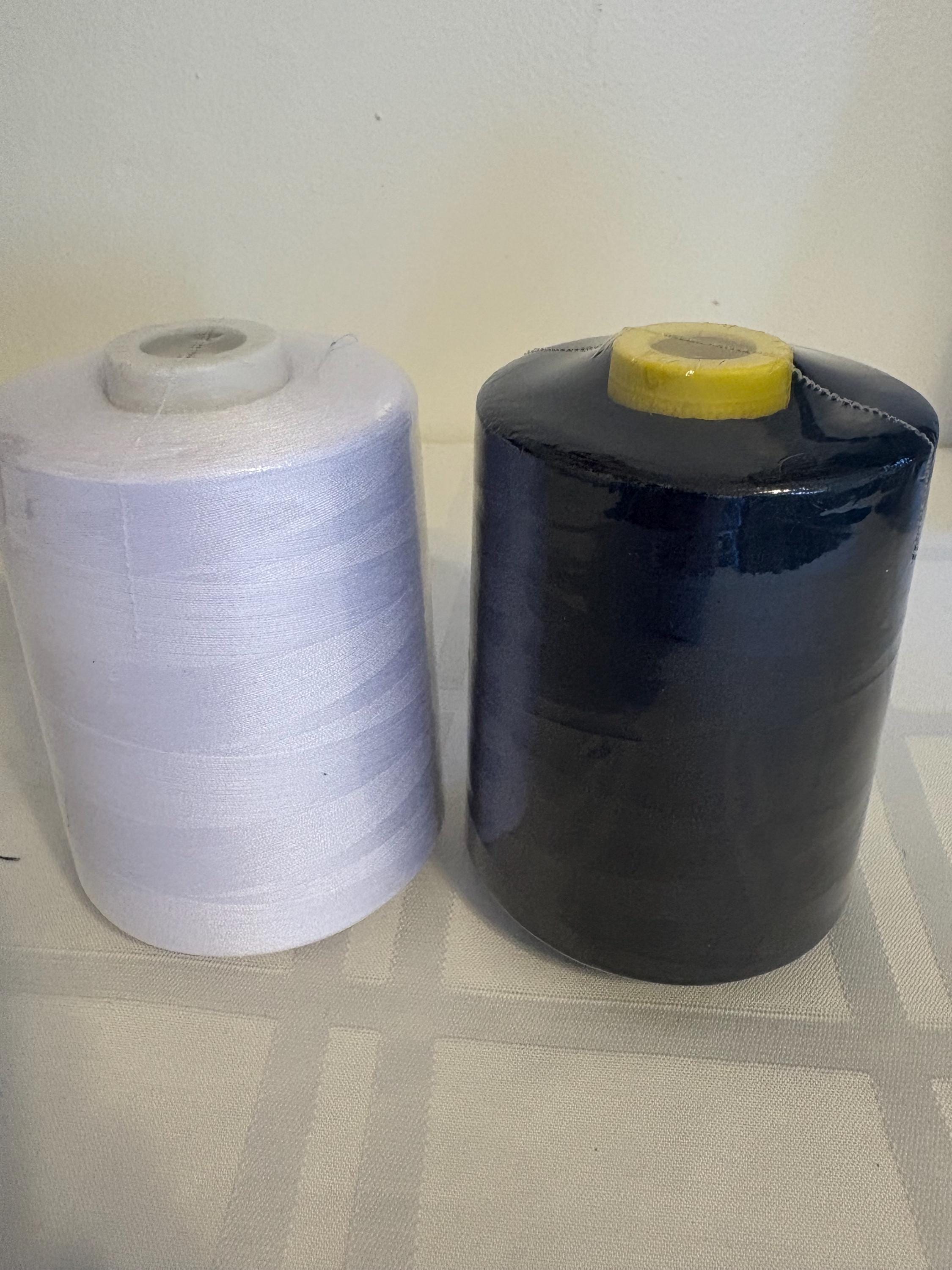 Sewing Thread size T24 100% spun polyester 10,000 yards a cone,230 gram net weight in black and white