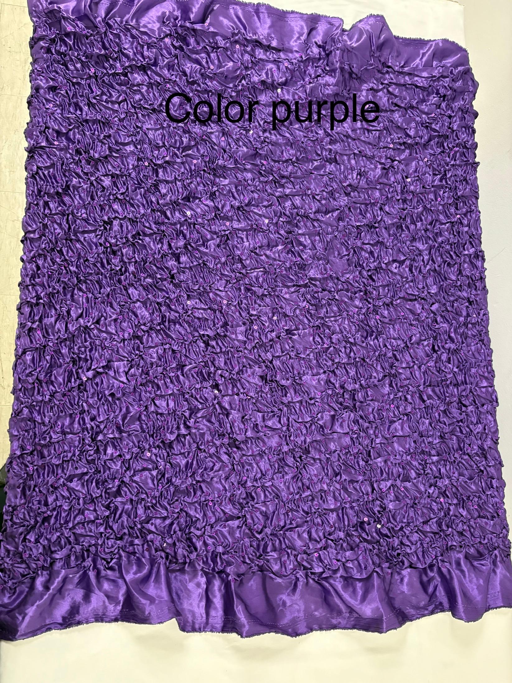 Spandex bubble soft satin fabric width 44". Bubble area width 35" cutable