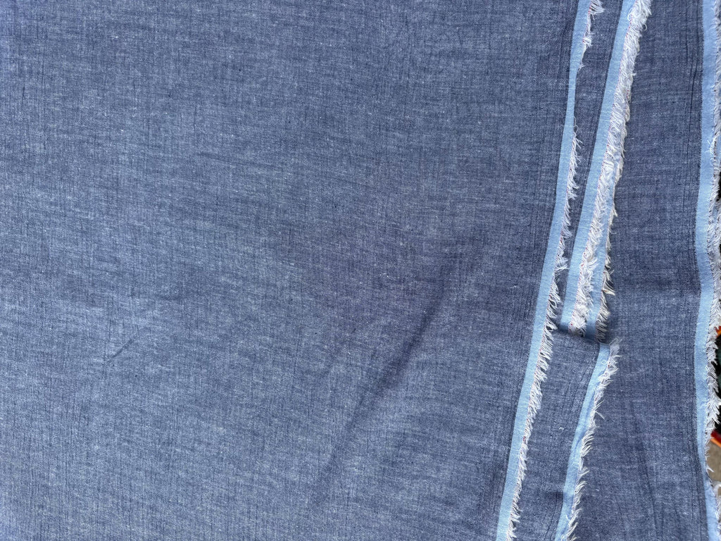 Chambray fabric - Denim Blue - 50" Width - Cotton