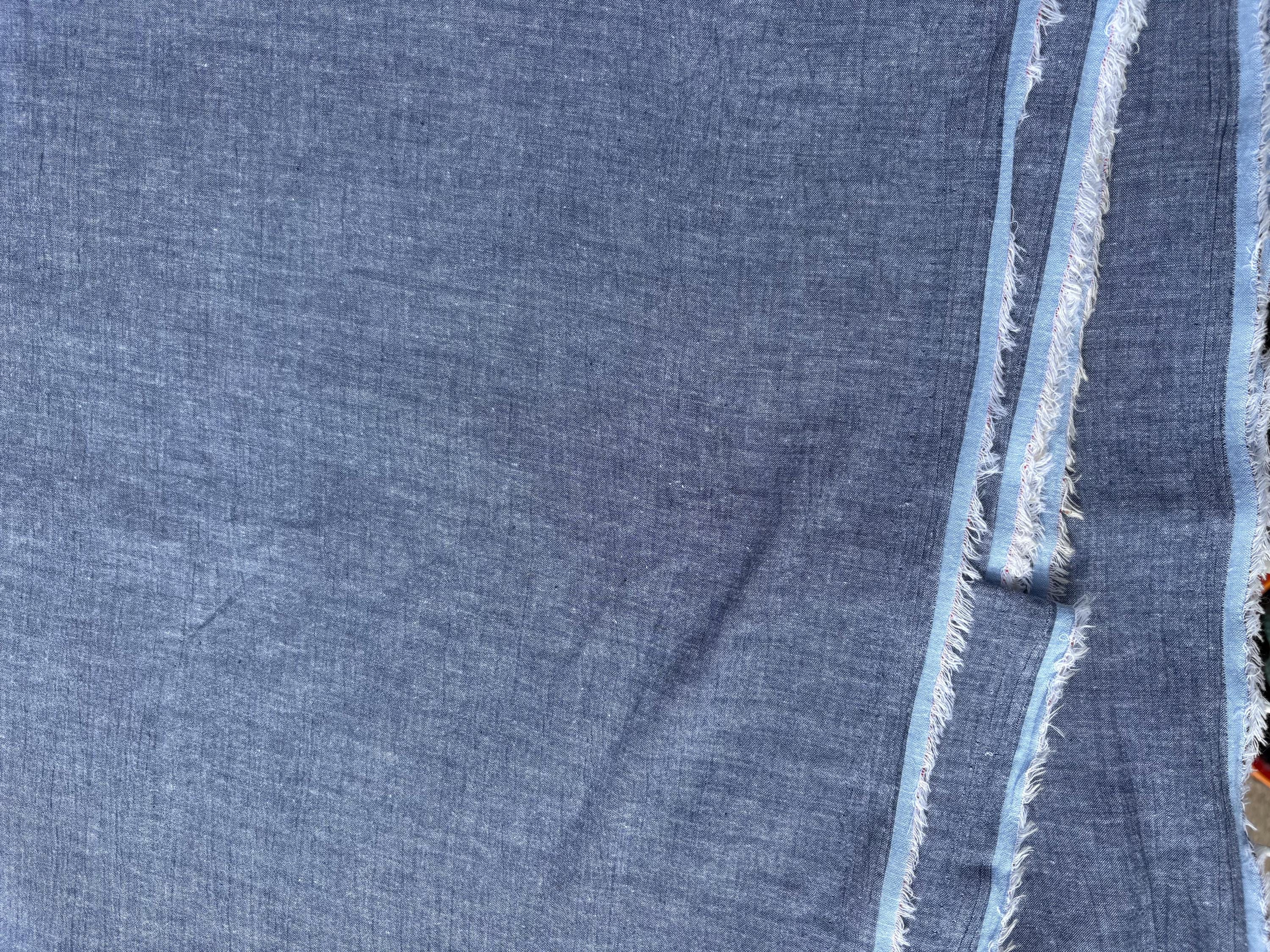 Chambray fabric - Denim Blue - 50" Width - Cotton