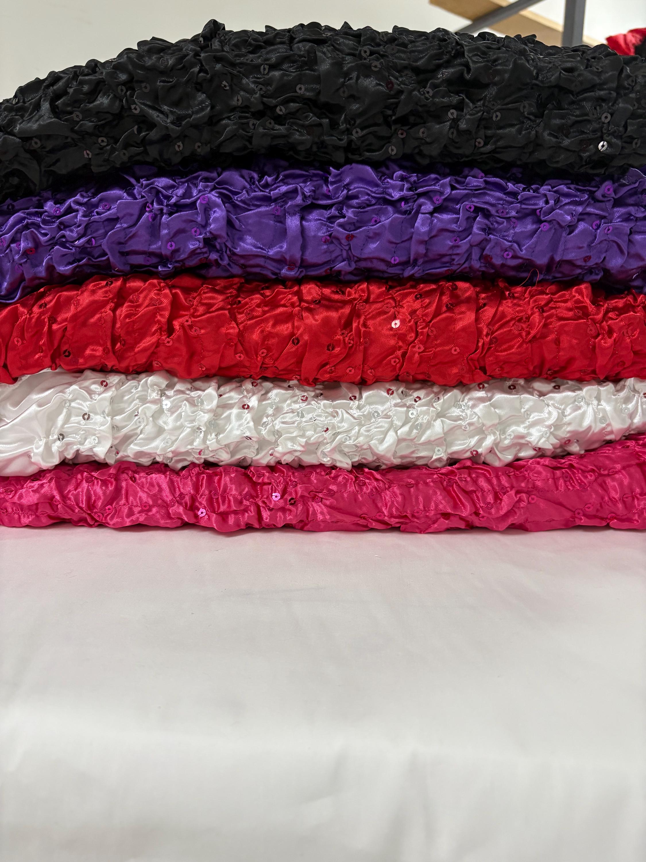 Spandex bubble soft satin fabric width 44". Bubble area width 35" cutable