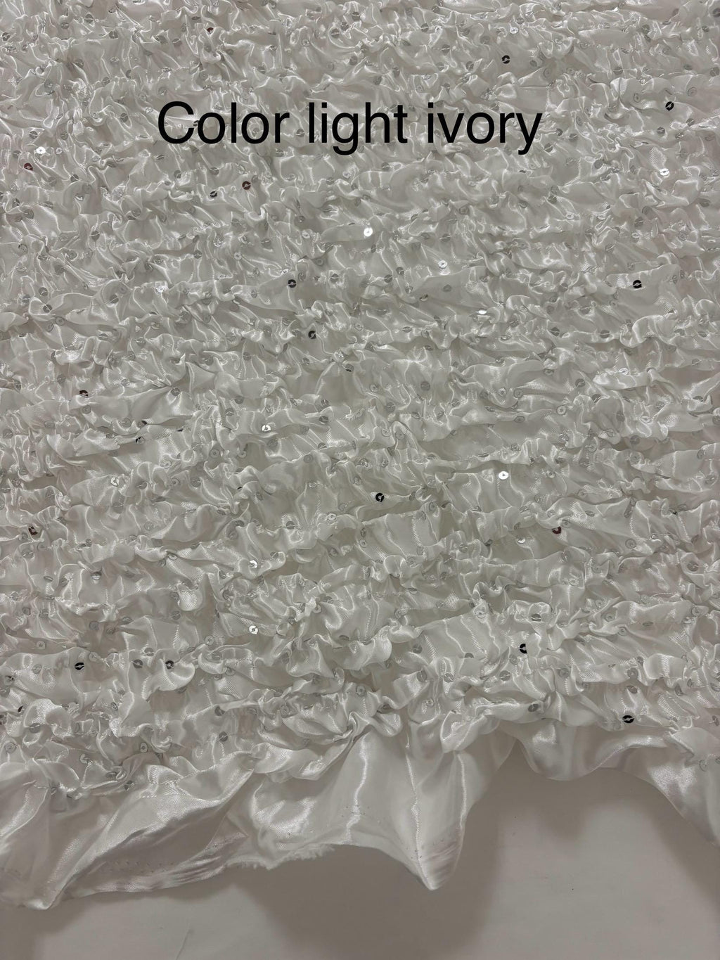 Spandex bubble soft satin fabric width 44". Bubble area width 35" cutable