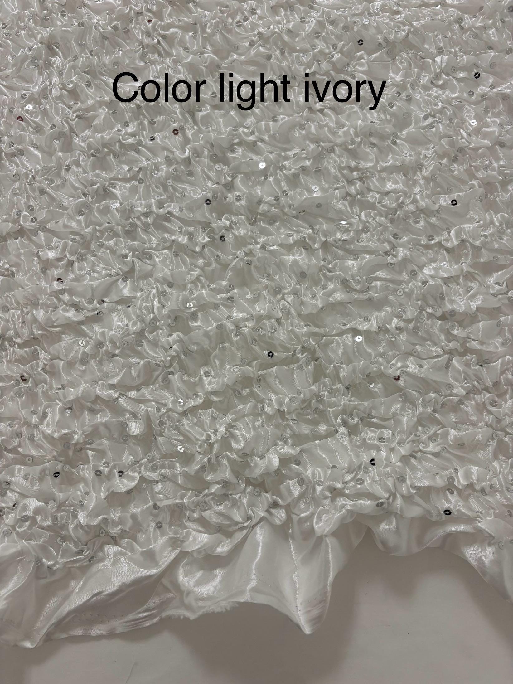 Spandex bubble soft satin fabric width 44". Bubble area width 35" cutable