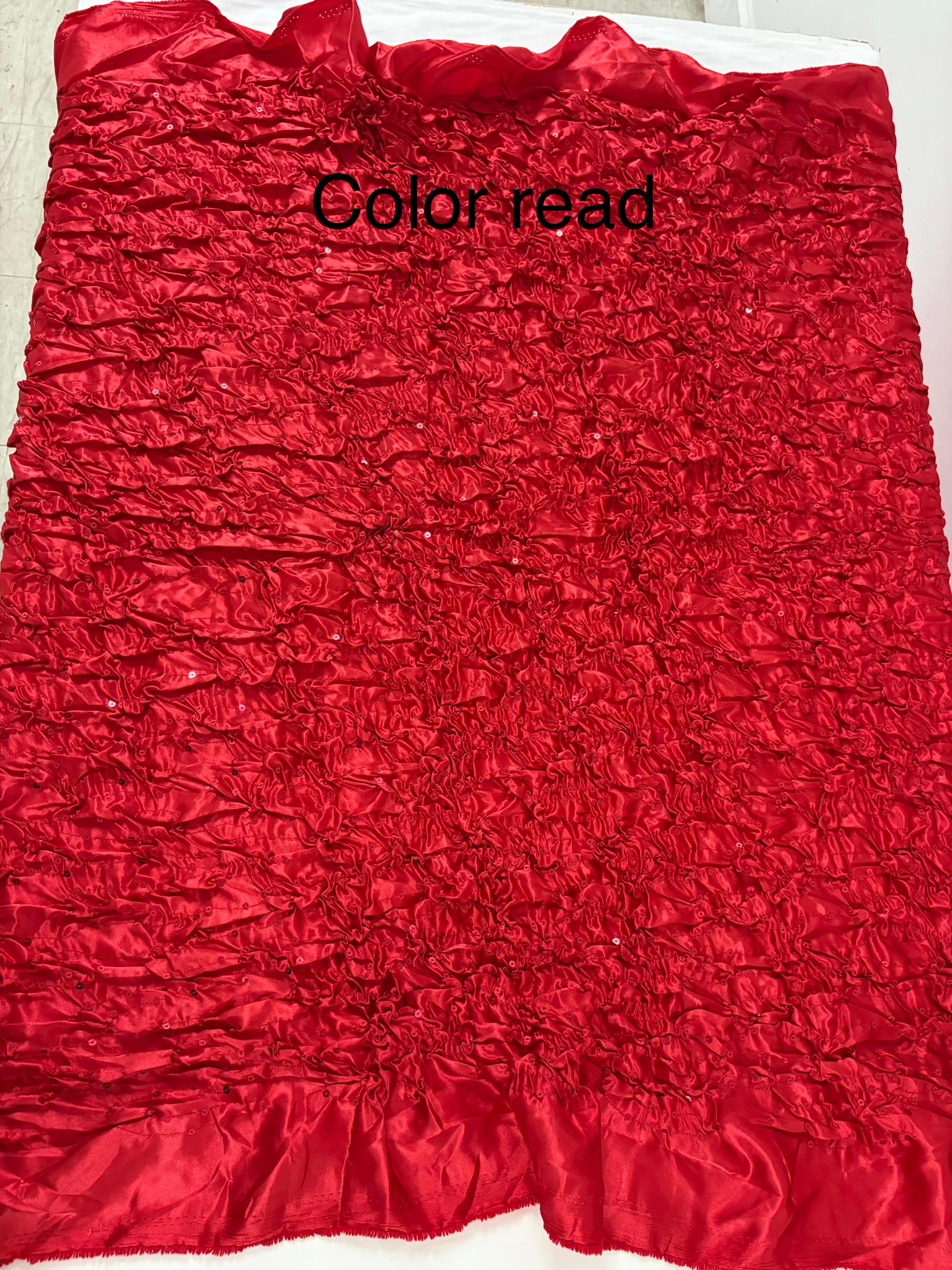 Spandex bubble soft satin fabric width 44". Bubble area width 35" cutable