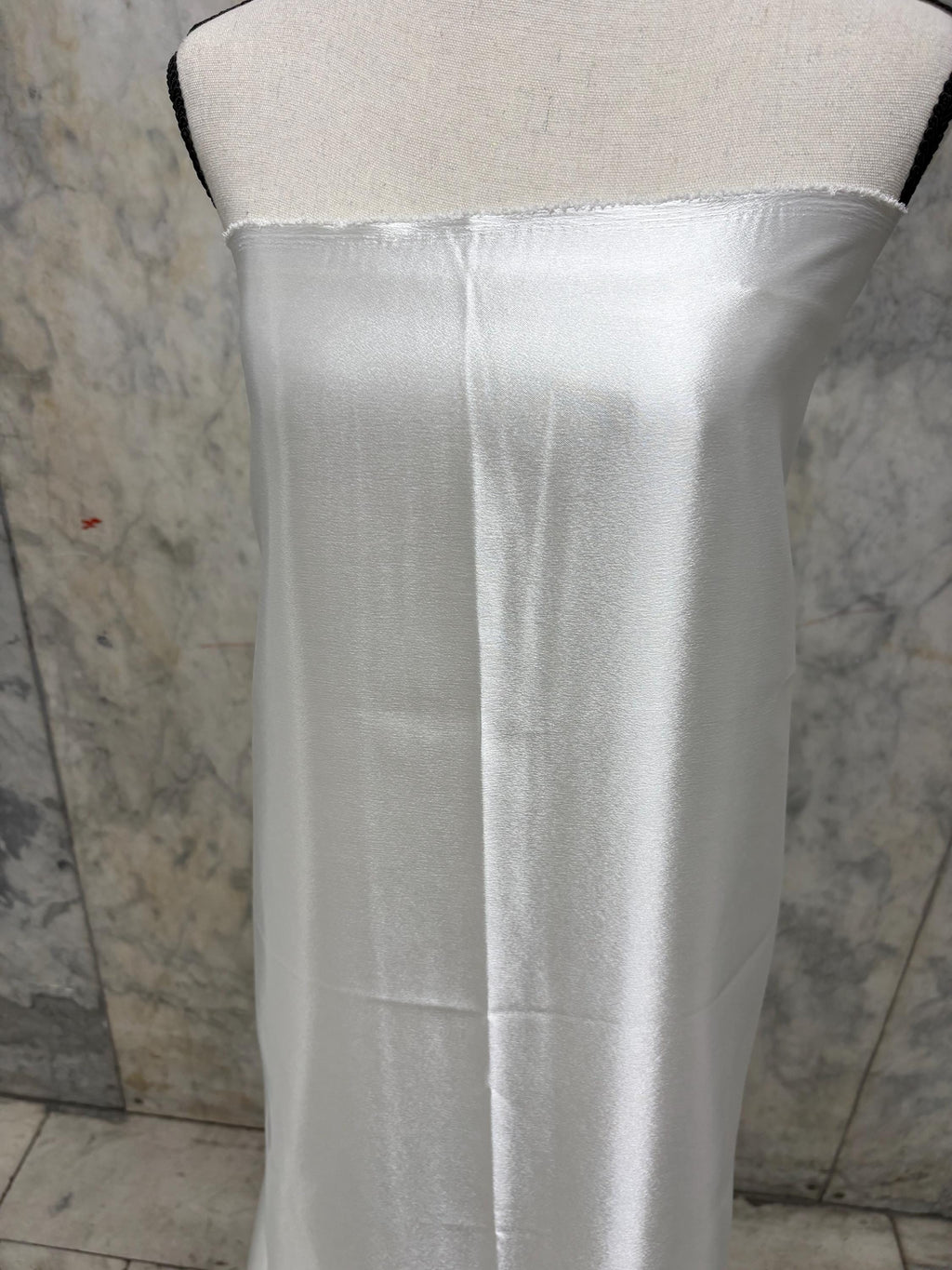 A 3 yards cut crepe back satin Fabric - White - 58" Width
