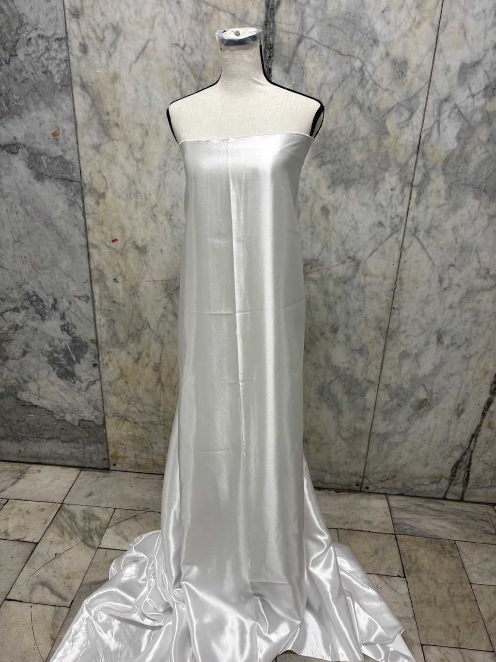 A 3 yards cut crepe back satin Fabric - White - 58" Width