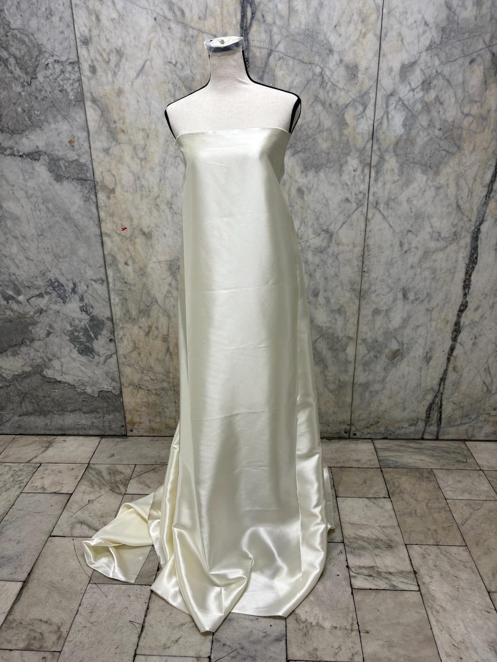 2 yards Crepe back satin fabric - Ivory - 58" Width