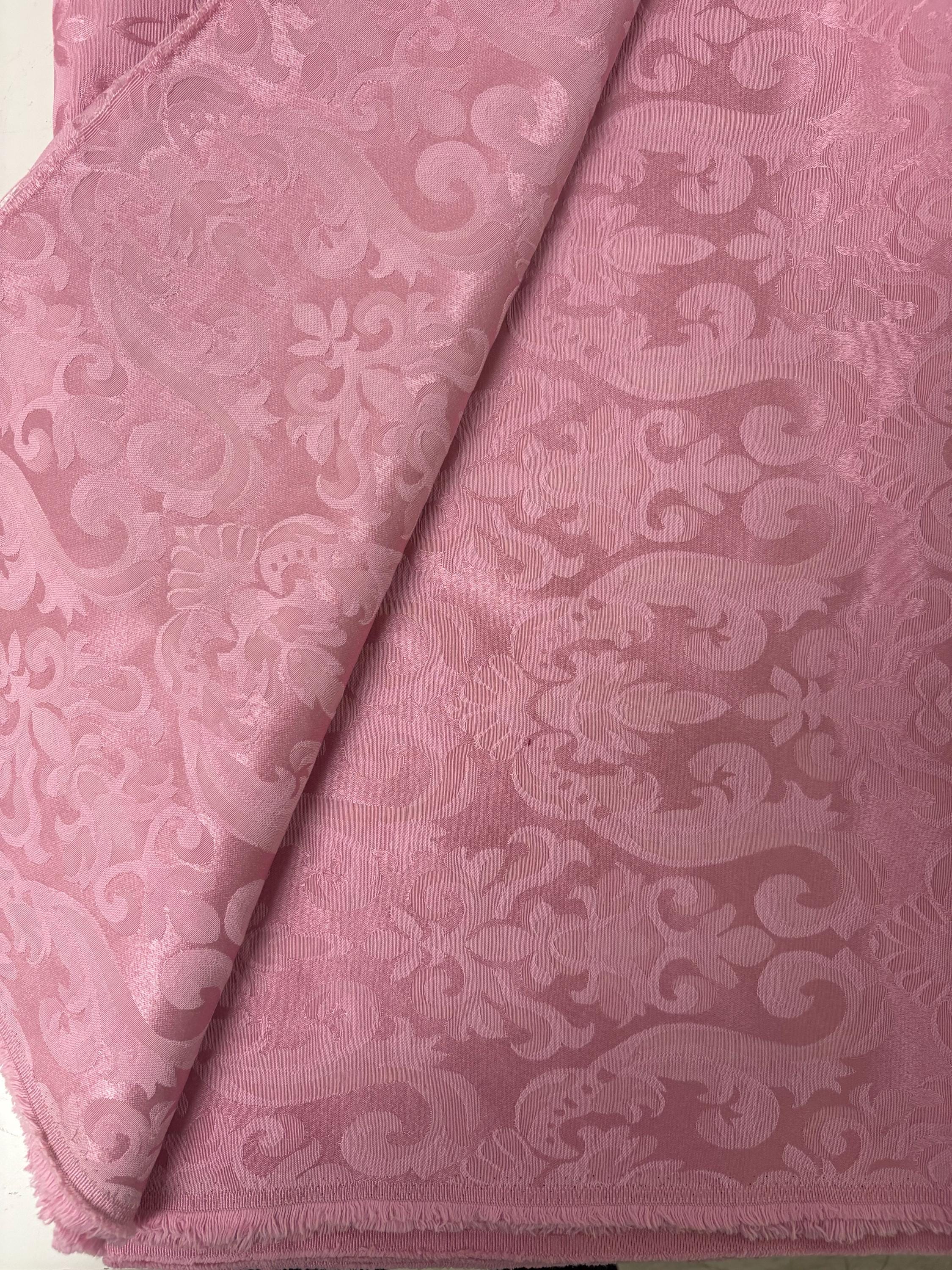 Damask fabric - Dusty Rose - Poly Cotton - 58" Width - Free Sample