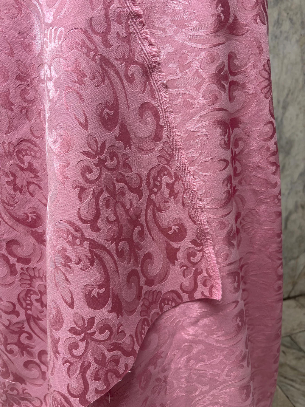 Damask fabric - Dusty Rose - Poly Cotton - 58" Width - Free Sample