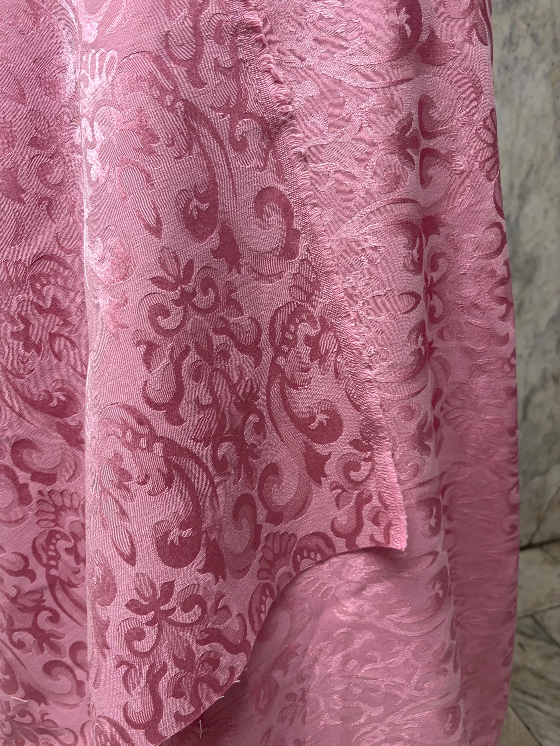 Damask fabric - Dusty Rose - Poly Cotton - 58" Width - Free Sample