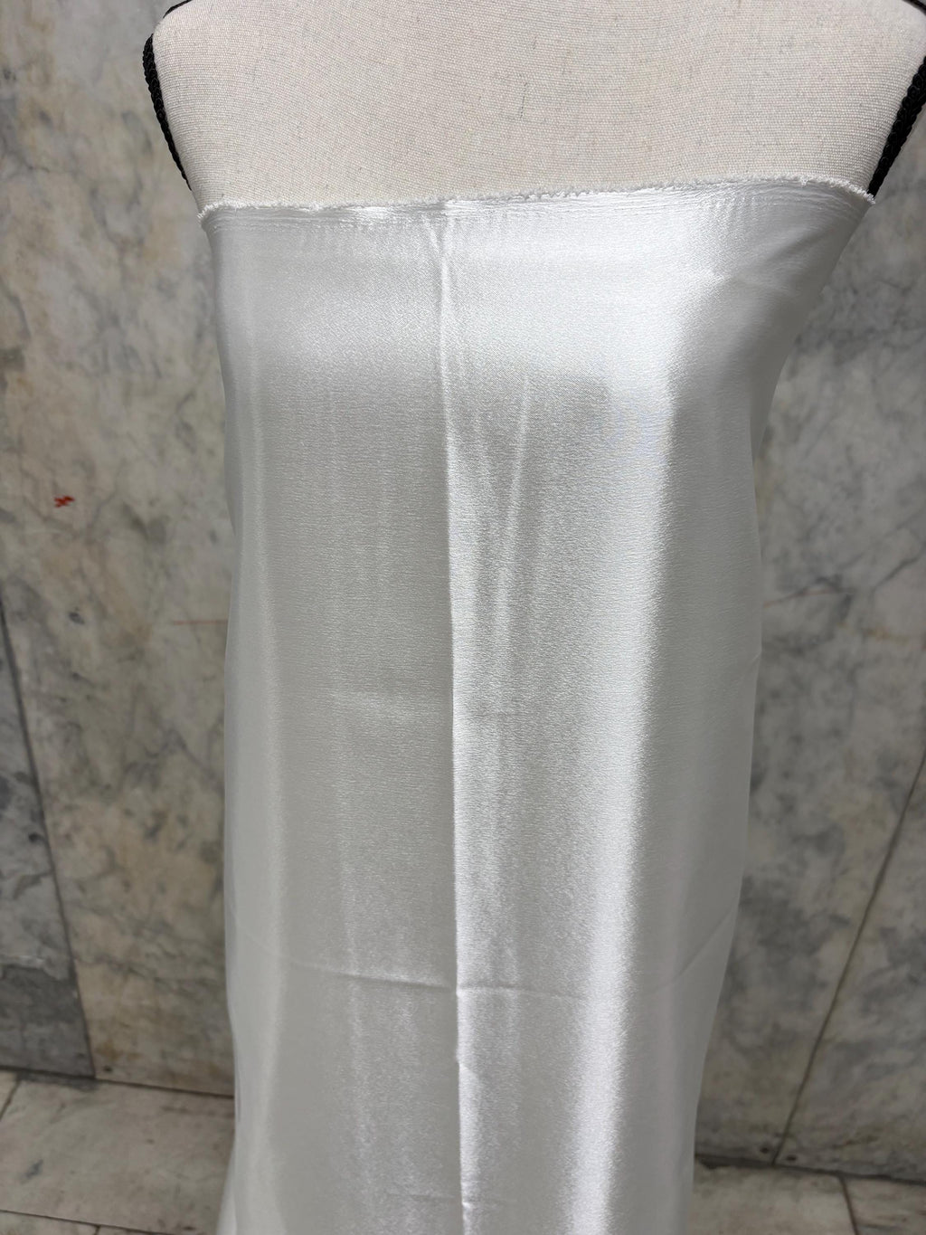 A 3 yards cut crepe back satin Fabric - White - 58" Width