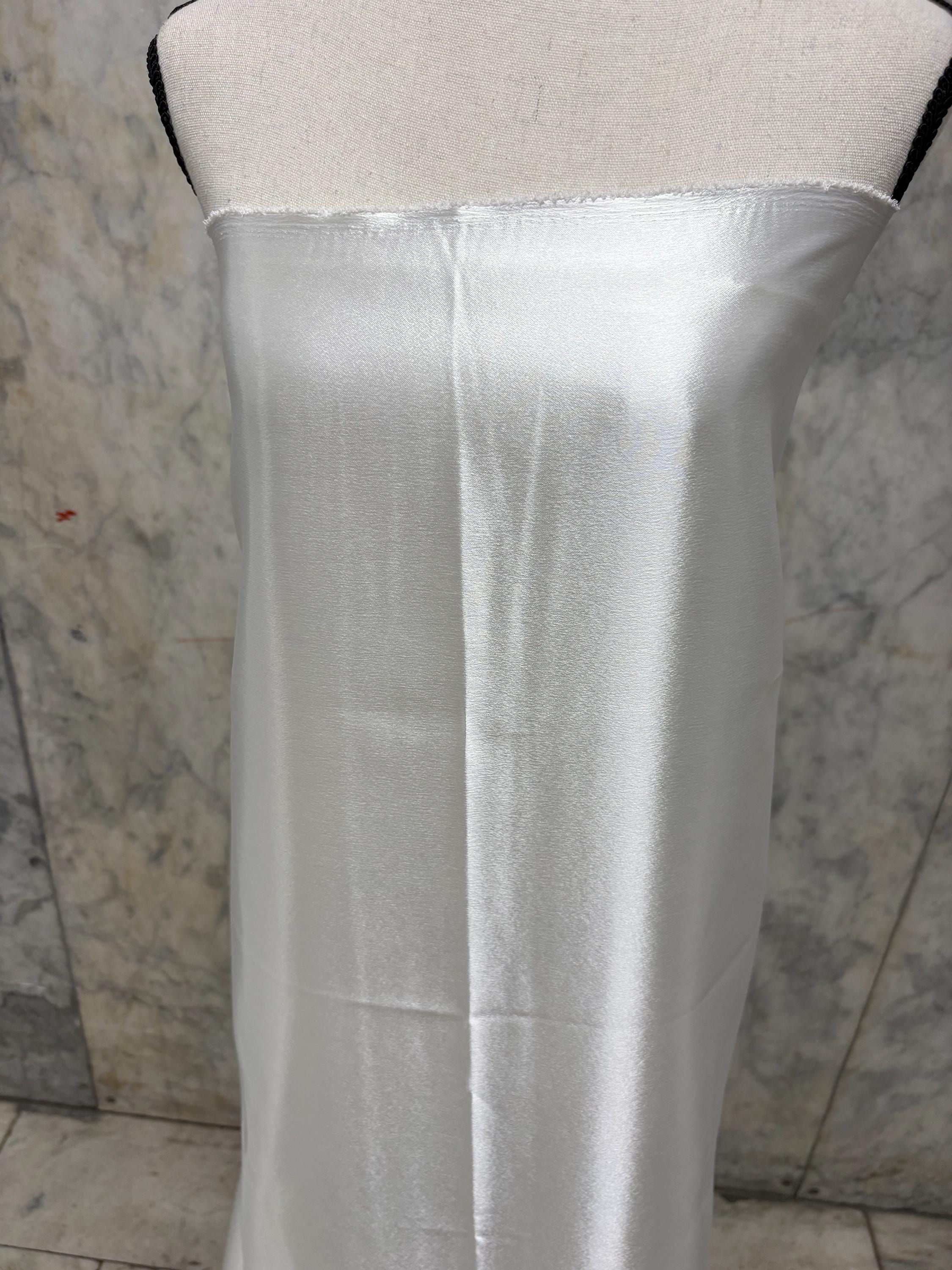 A 3 yards cut crepe back satin Fabric - White - 58" Width