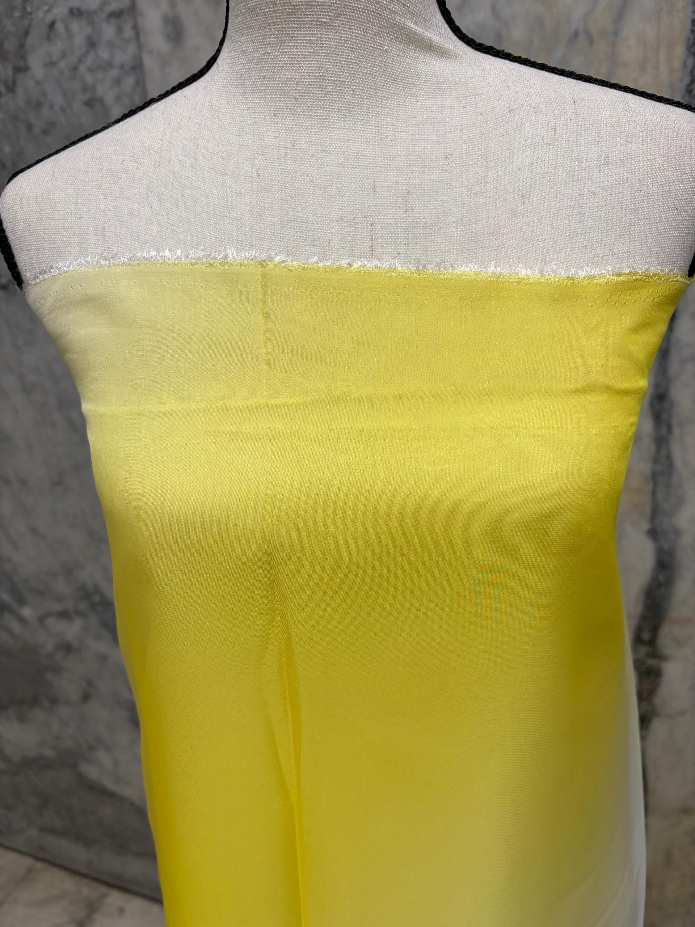 Chiffon Fabric - design Shaded Ivory/ Yellow - 58" Width