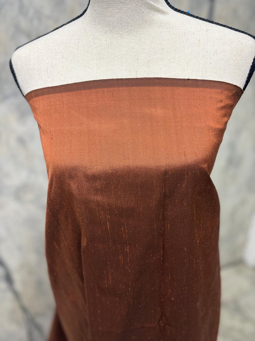 100% silk Taffeta fabric - Brown - 54" width