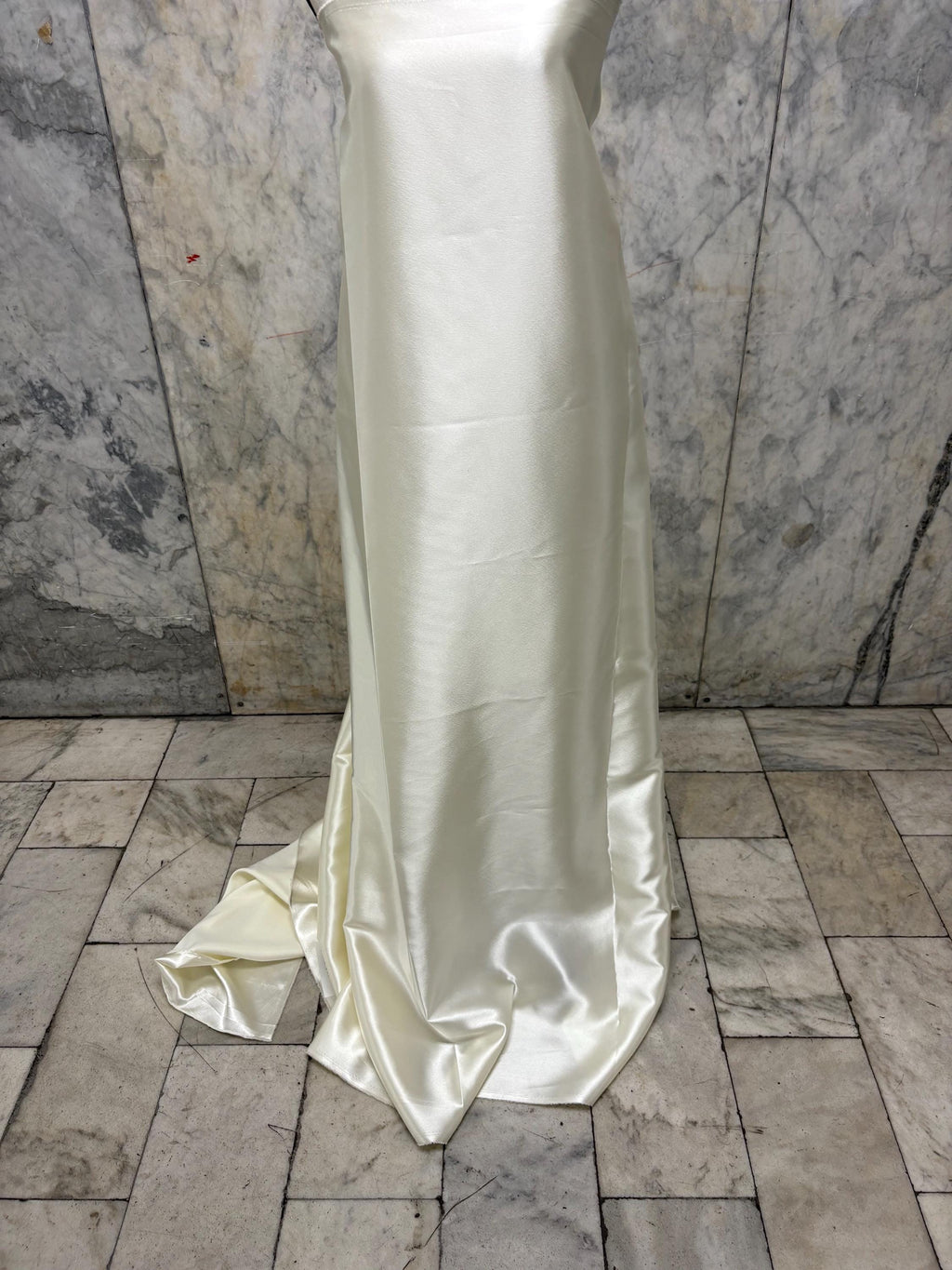 2 yards Crepe back satin fabric - Ivory - 58" Width