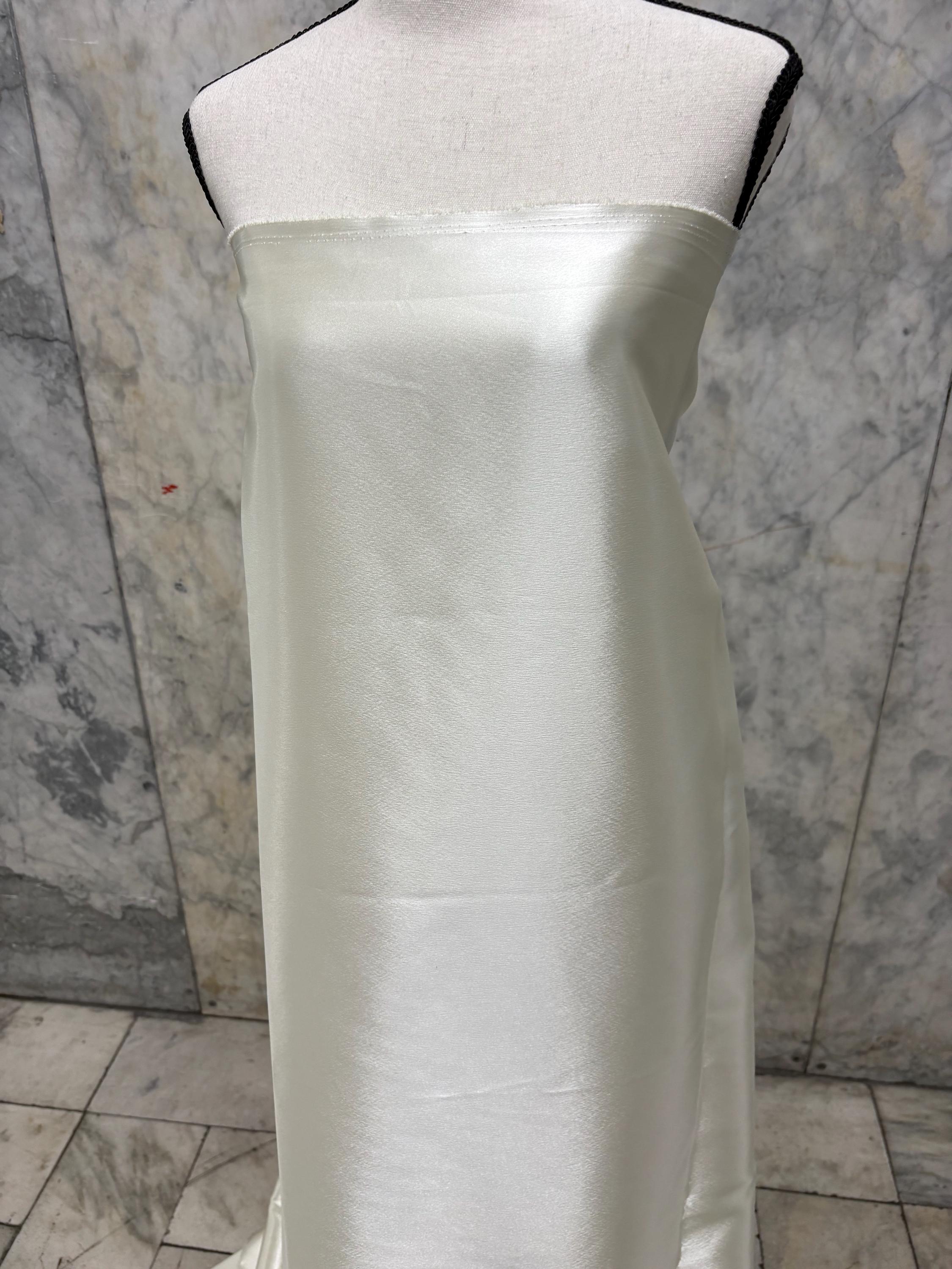 2 yards Crepe back satin fabric - Ivory - 58" Width
