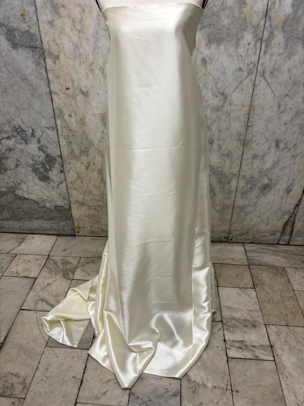 2 yards Crepe back satin fabric - Ivory - 58" Width