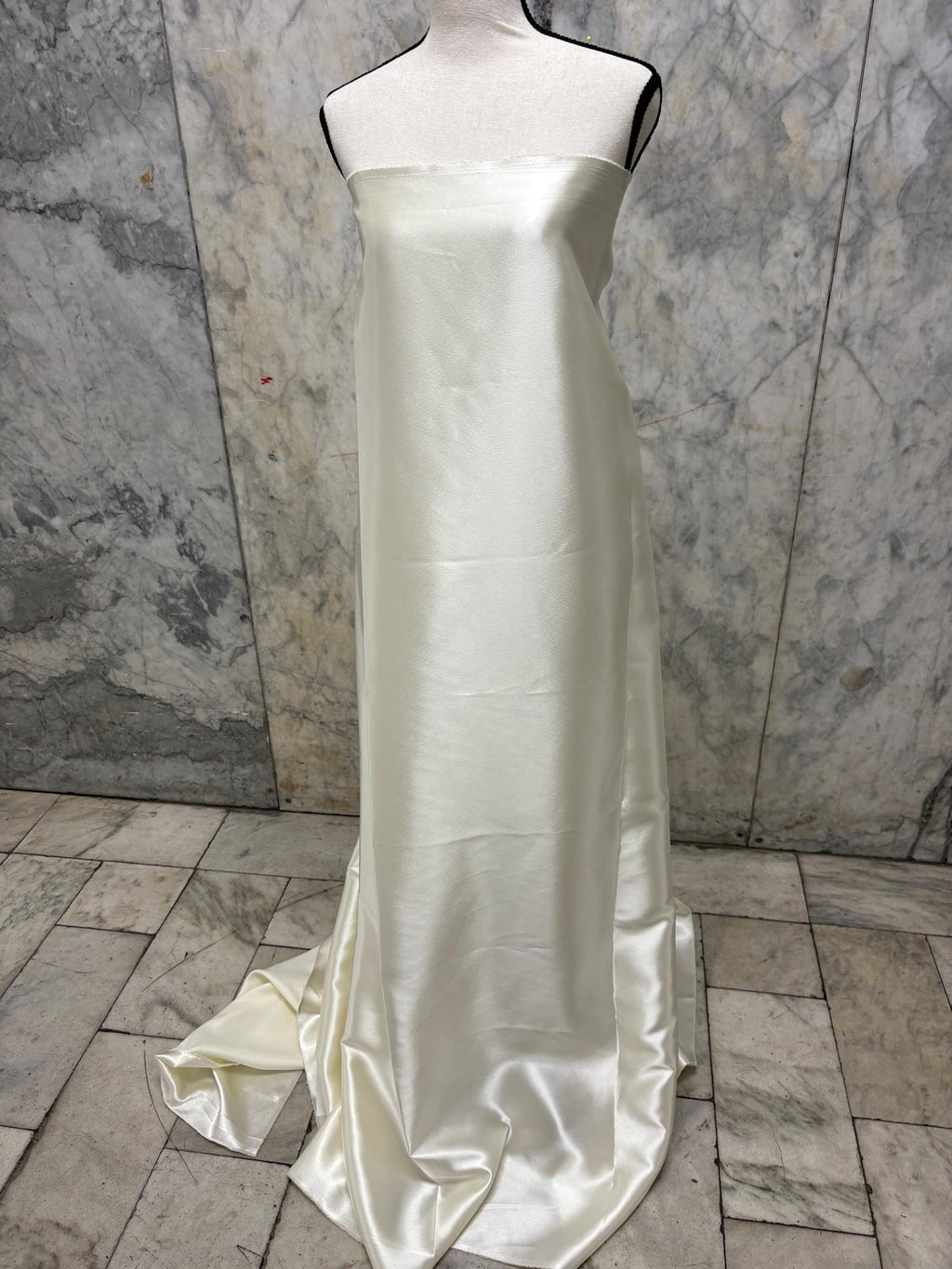 2 yards Crepe back satin fabric - Ivory - 58" Width