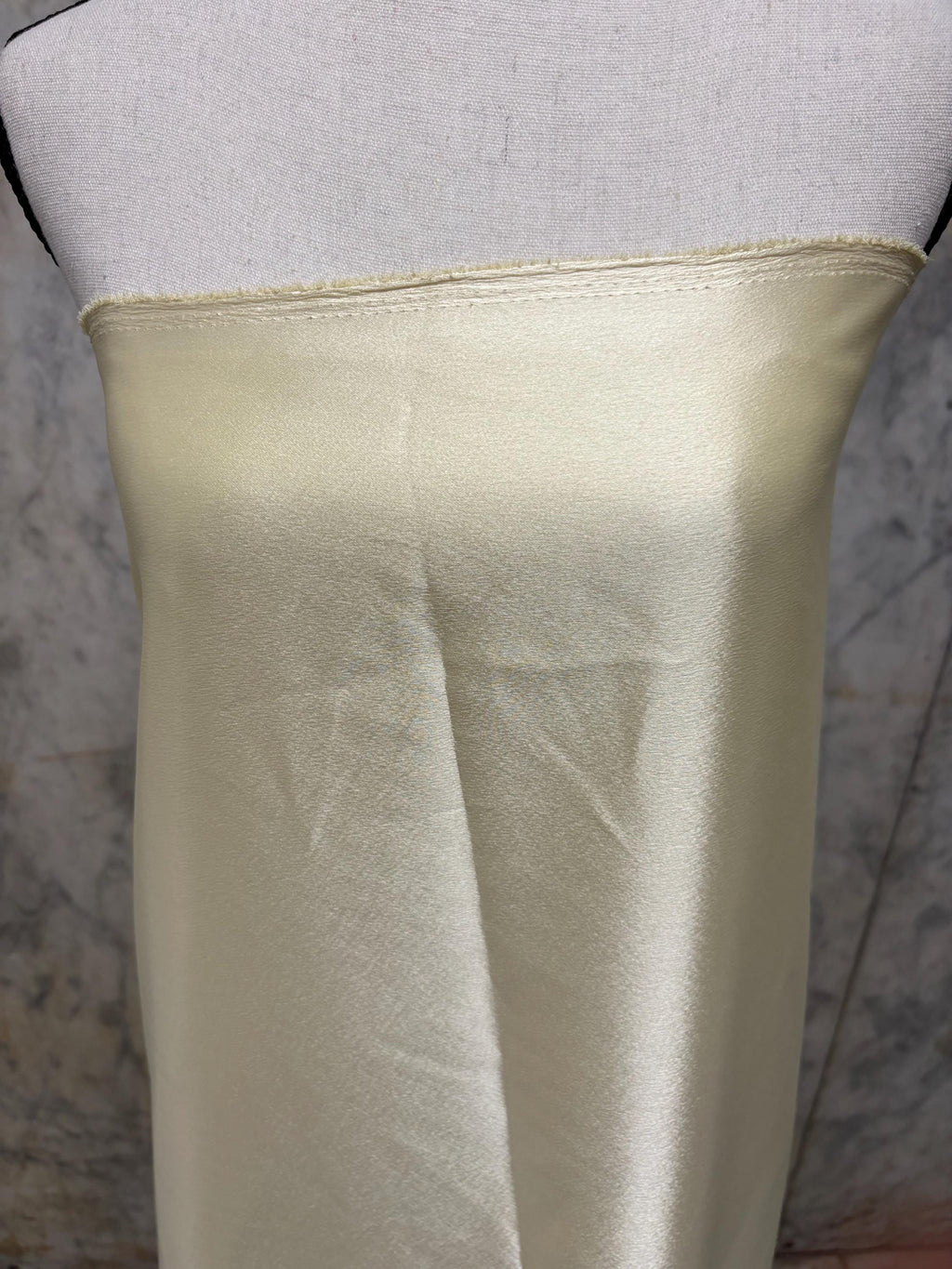 3 Yards Crepe back satin fabric - Lt. Yellow - 58" Width