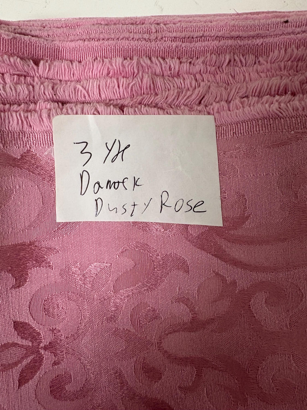 Damask fabric - Dusty Rose - Poly Cotton - 58" Width - Free Sample