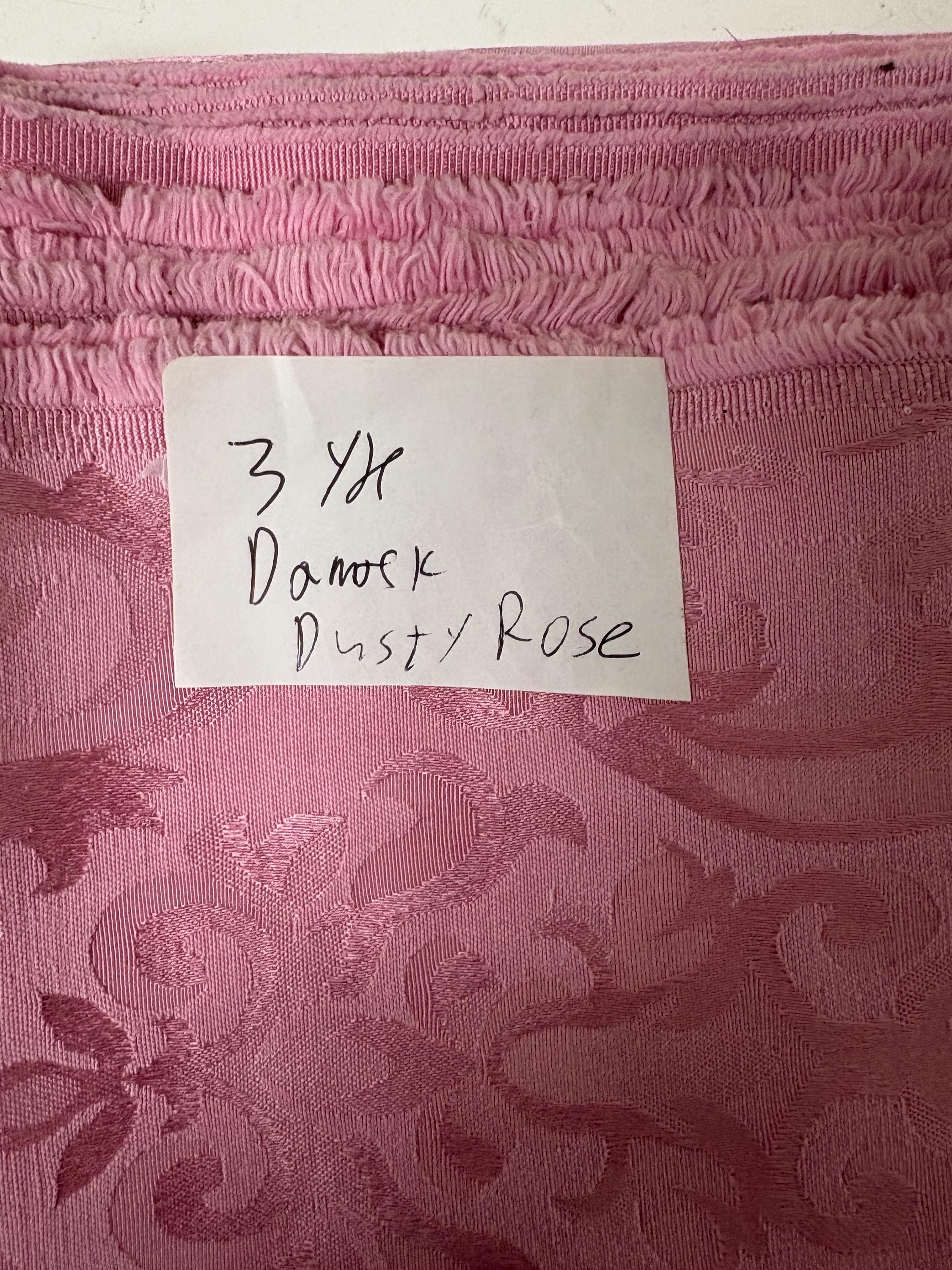 Damask fabric - Dusty Rose - Poly Cotton - 58" Width - Free Sample