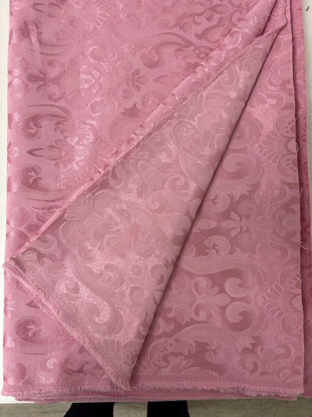 Damask fabric - Dusty Rose - Poly Cotton - 58" Width - Free Sample