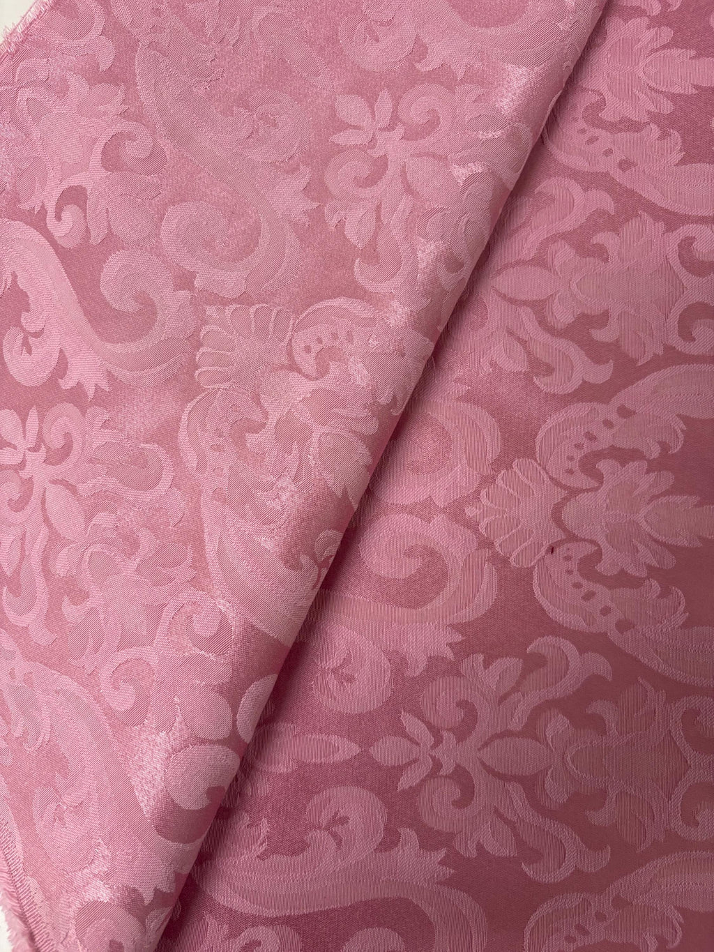 Damask fabric - Dusty Rose - Poly Cotton - 58" Width - Free Sample