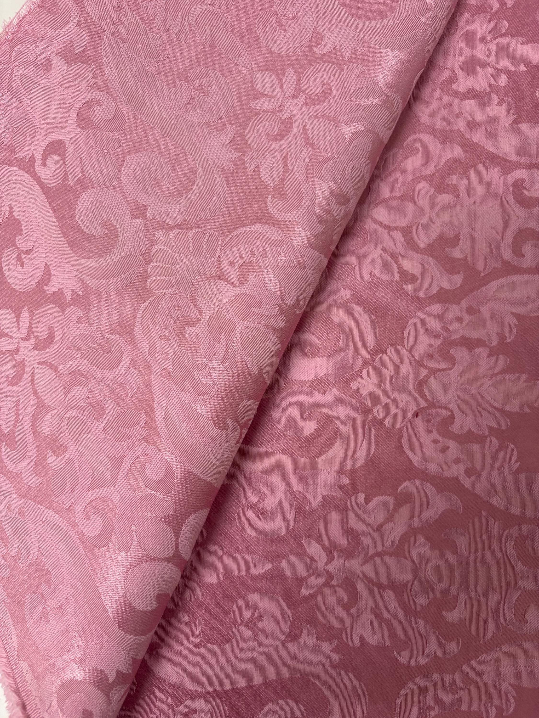 Damask fabric - Dusty Rose - Poly Cotton - 58" Width - Free Sample