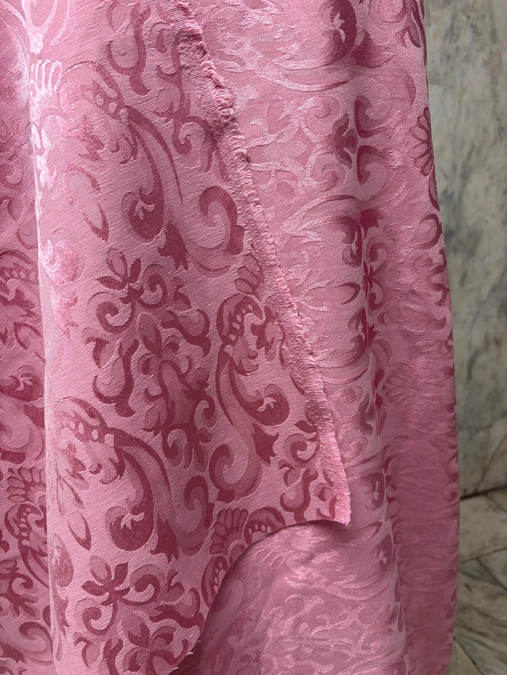 Damask fabric - Dusty Rose - Poly Cotton - 58" Width - Free Sample